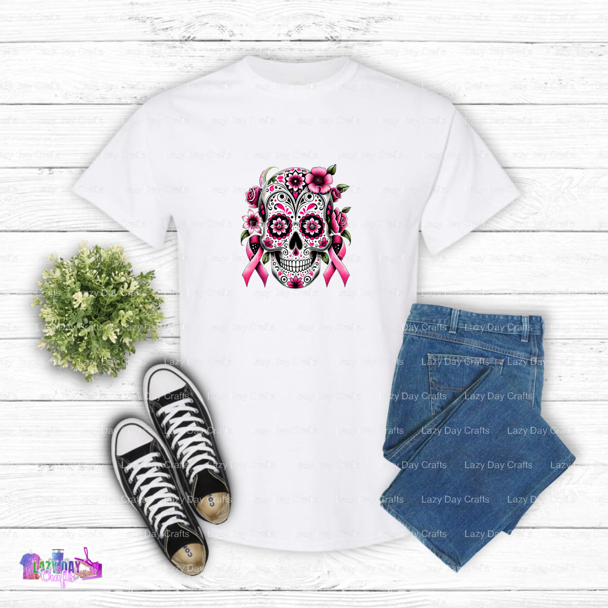 FIGHT LIKE A GIRL – Breast Cancer Awareness DTF Transfer (view 1 of 2) – by Lazy Day Crafts – DTF Transfers – DTF Transfer...