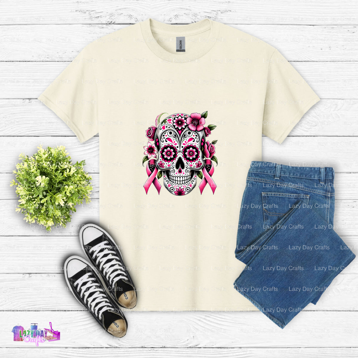 FIGHT LIKE A GIRL – Breast Cancer Awareness DTF Transfer (view 2 of 2) – by Lazy Day Crafts – DTF Transfers – DTF Transfer...