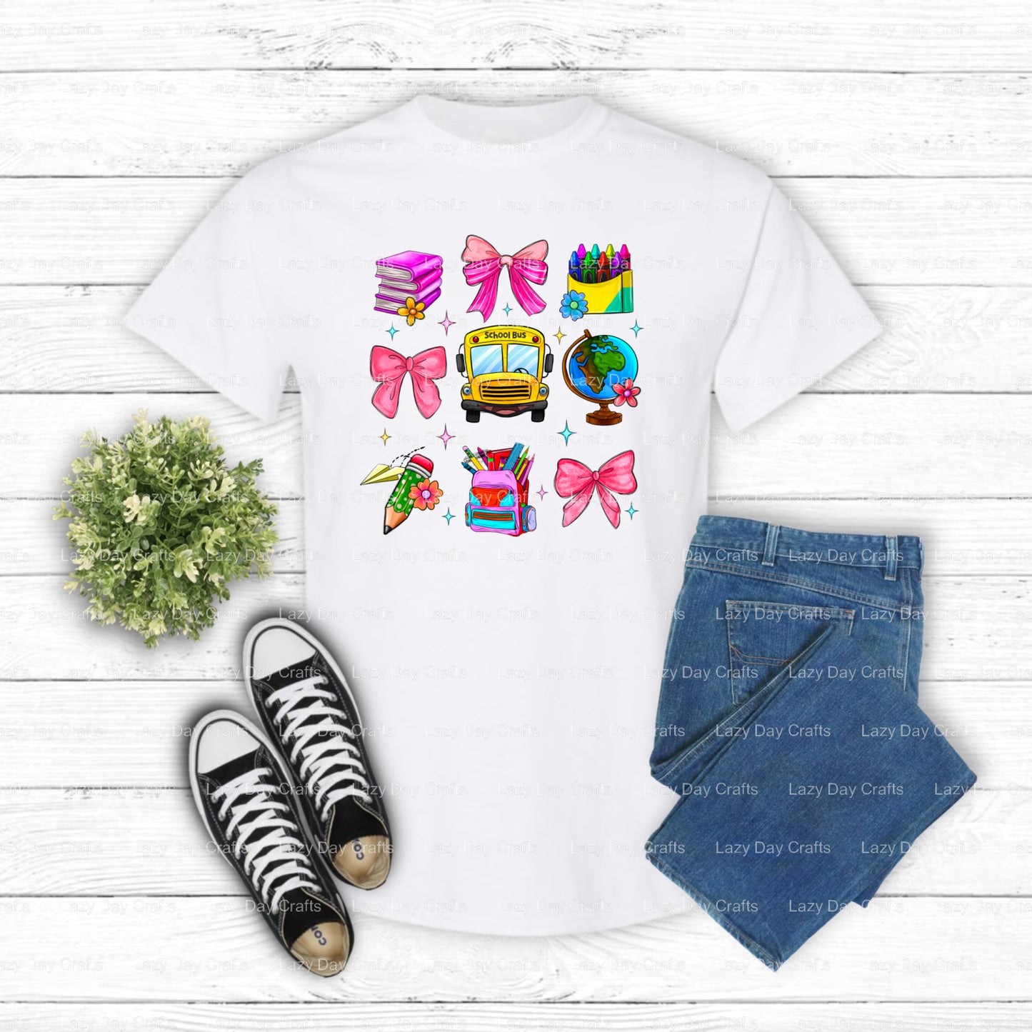 FIRST SCHOOL DAY – Children's Apparel DTF Transfer (view 2 of 2) – by Lazy Day Crafts – DTF Transfers – DTF Transfers, Pre...