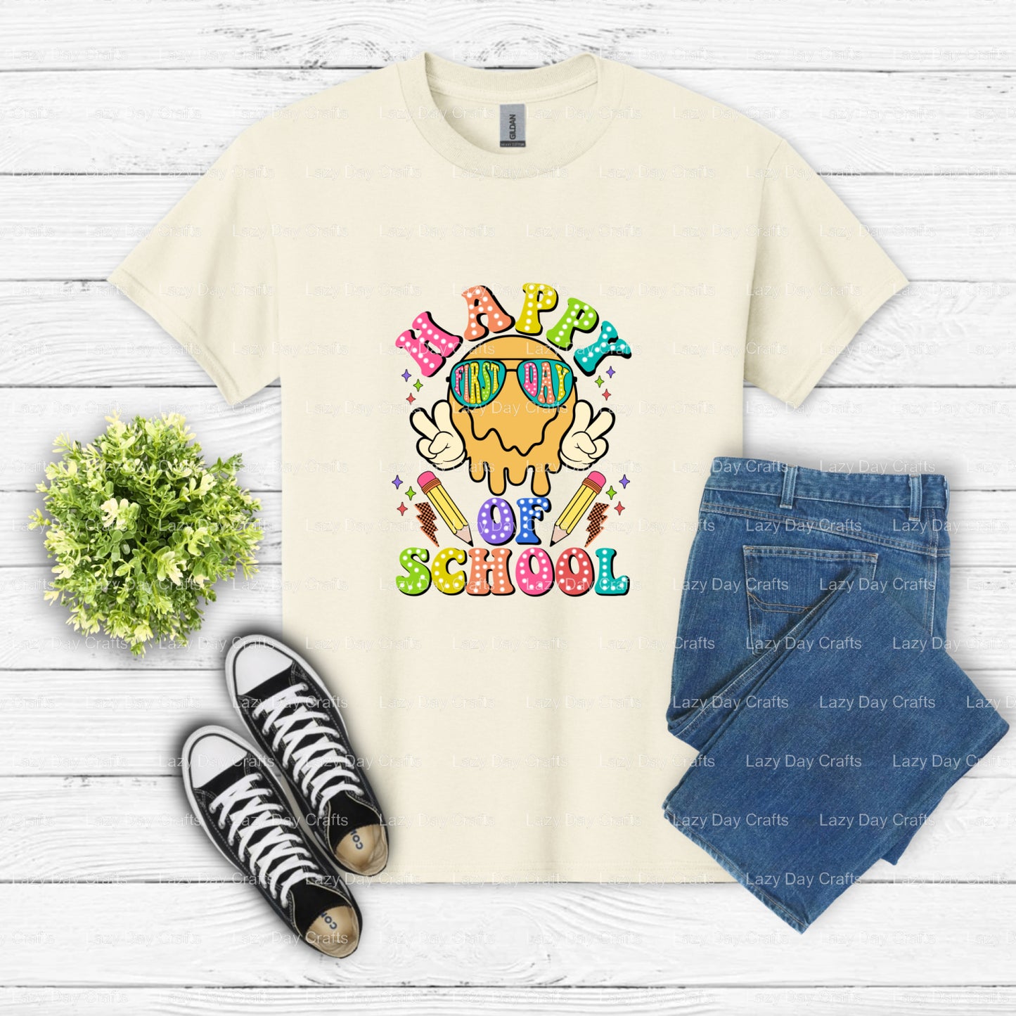 First School Day – DTF Transfers (view 2 of 2) – by Lazy Day Crafts – DTF Transfers, Premade DTF