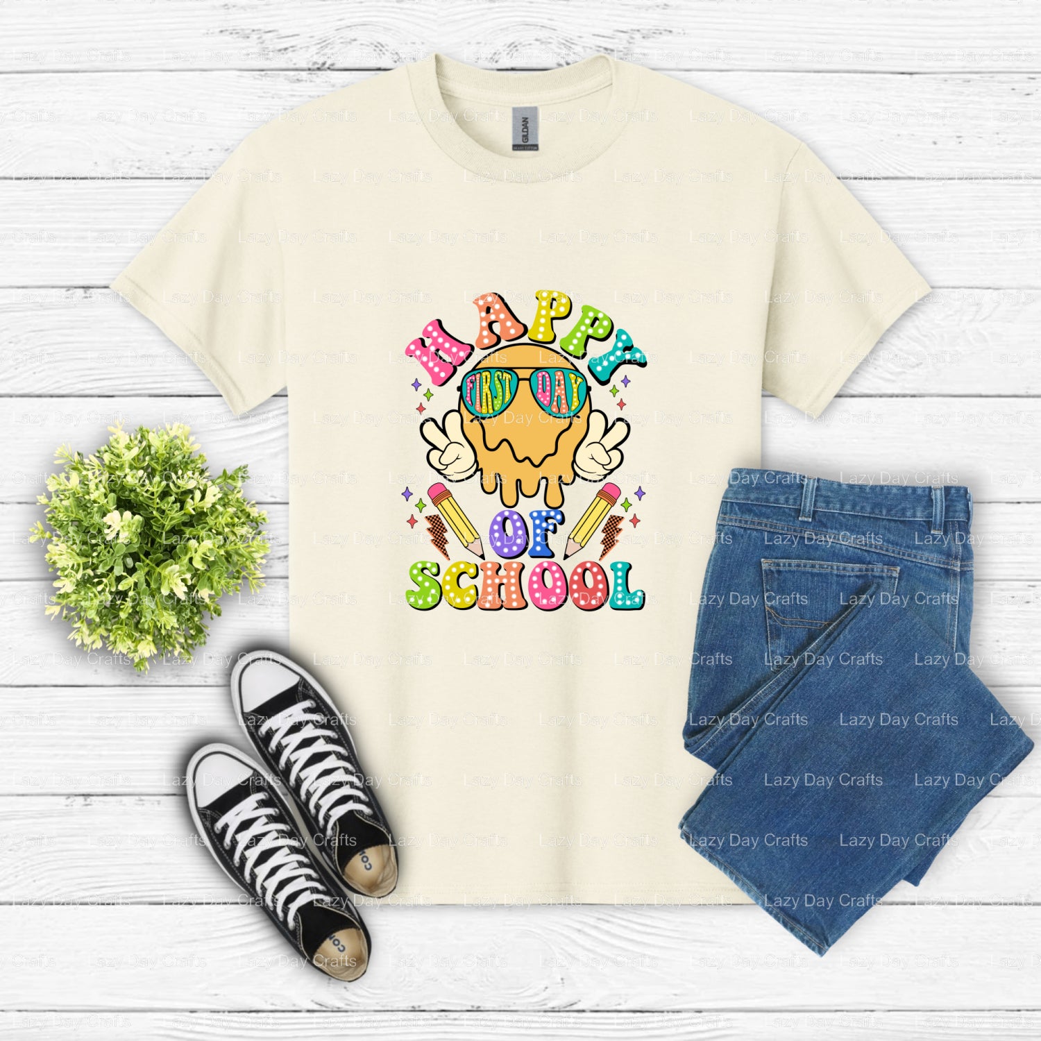 First School Day – DTF Transfers (view 2 of 2) – by Lazy Day Crafts – DTF Transfers, Premade DTF