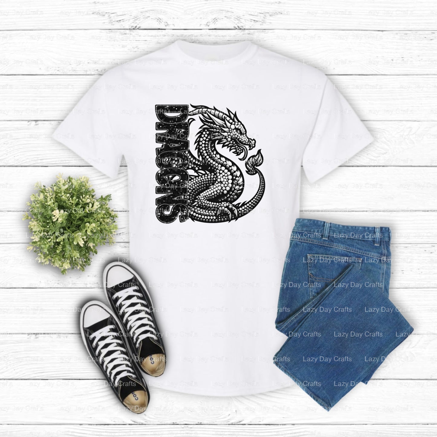 Flexing Dragon Mascot – School Spirit DTF Transfer (view 1 of 2) – by Lazy Day Crafts – DTF Transfers – School Mascot, DTF...