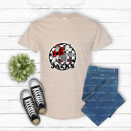 Flexing Lumberjack Mascot – School Spirit DTF Transfer (view 1 of 2) – by Lazy Day Crafts – DTF Transfers – School Mascot,...