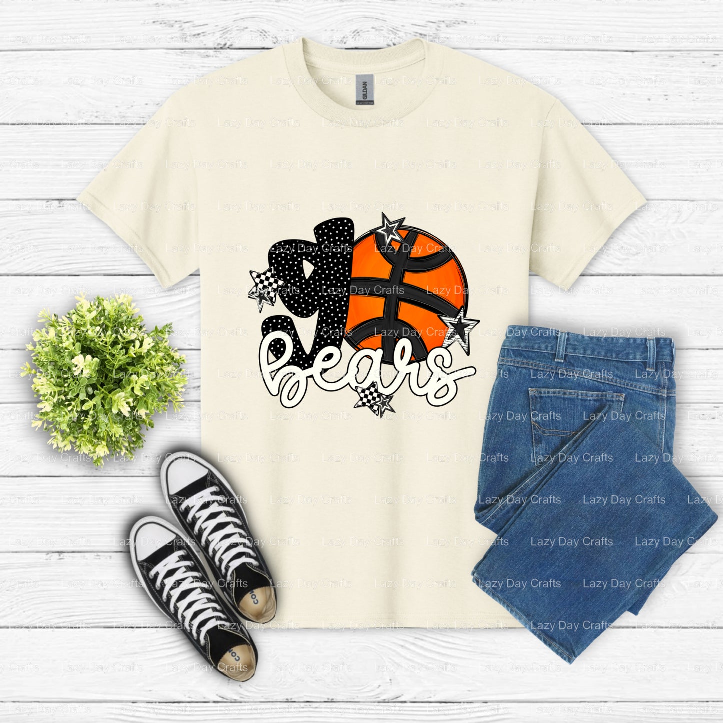 Football Bear Mascot – School Mascot DTF Transfer (view 2 of 2) – by Lazy Day Crafts – DTF Transfers – School Mascot, DTF...