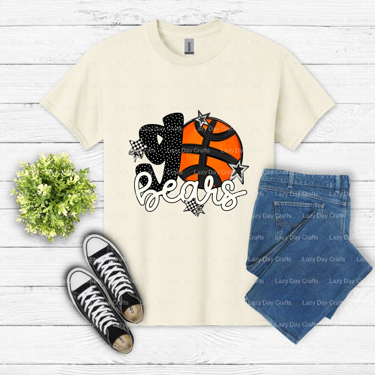 Football Bear Mascot – School Mascot DTF Transfer (view 2 of 2) – by Lazy Day Crafts – DTF Transfers – School Mascot, DTF...
