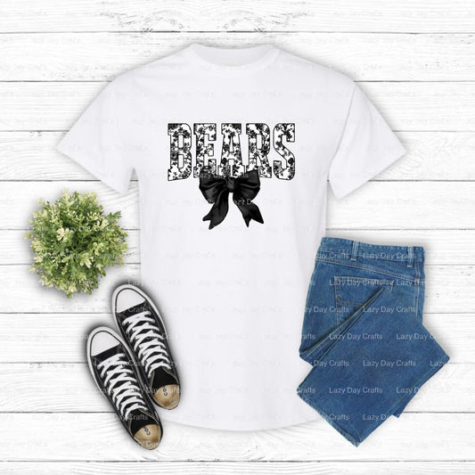 Football Bear Mascot – School Spirit DTF Transfer (view 1 of 2) – by Lazy Day Crafts – DTF Transfers – Lazy Day Crafts, DT...