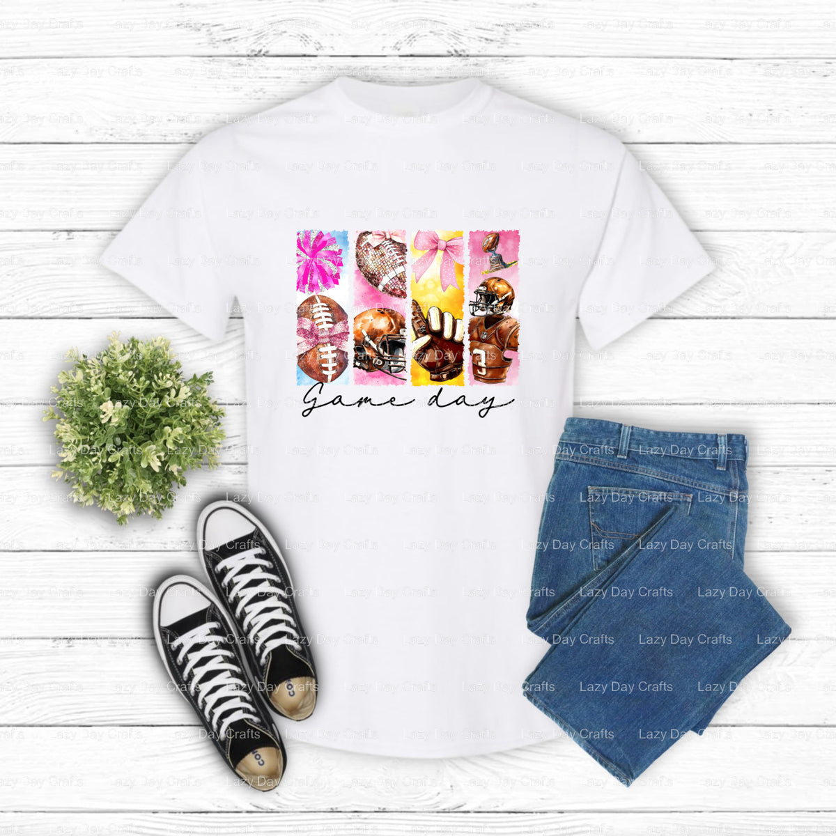 FOOTBALL – DTF Transfer (view 1 of 2) – by Lazy Day Crafts – DTF Transfers – DTF Transfers, Premade DTF