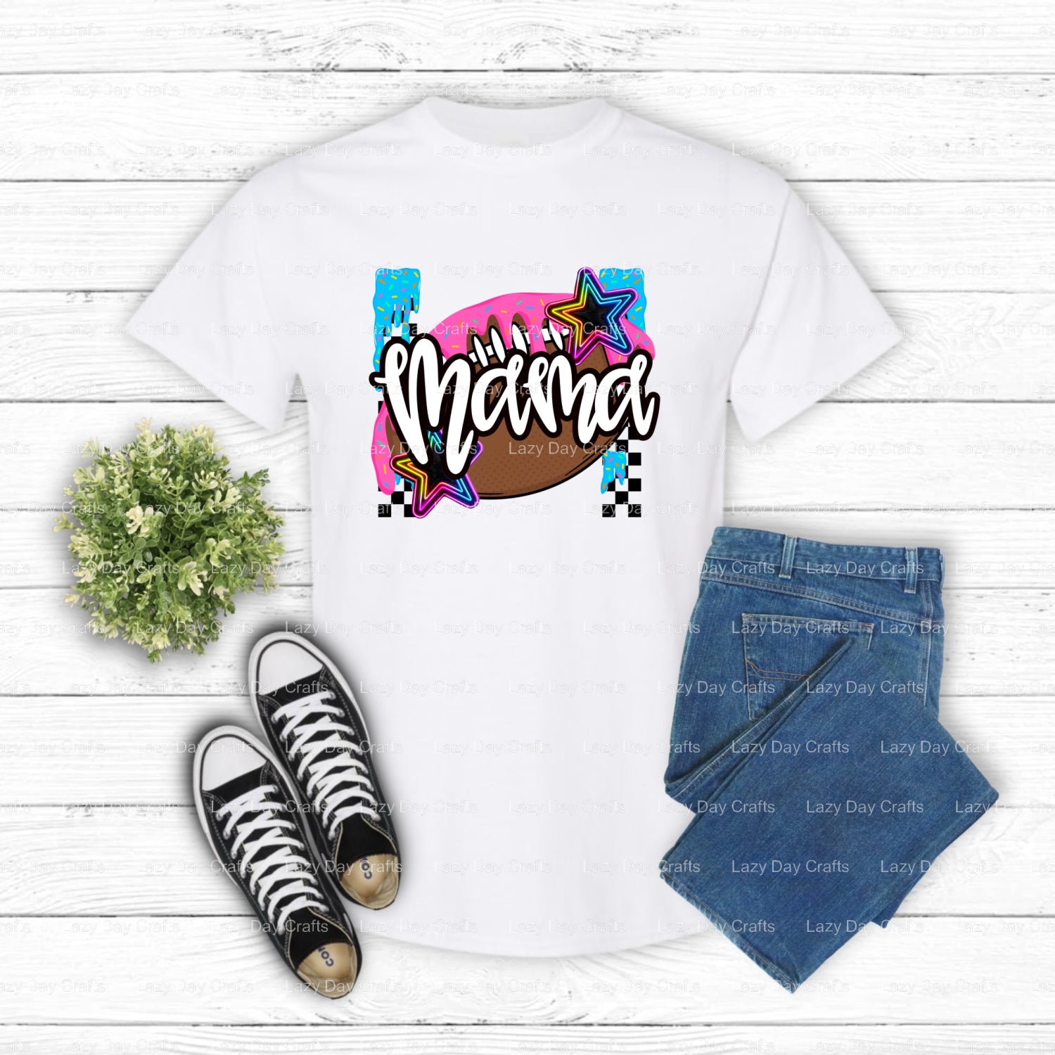 football mama – Football DTF Transfer (view 1 of 2) – by Lazy Day Crafts – DTF Transfers – DTF Transfers, Premade DTF