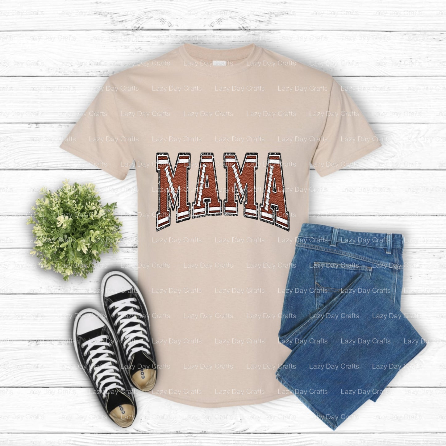 Football Mama – Football DTF Transfer (view 2 of 2) – by Lazy Day Crafts – DTF Transfers – DTF Transfers, Premade DTF