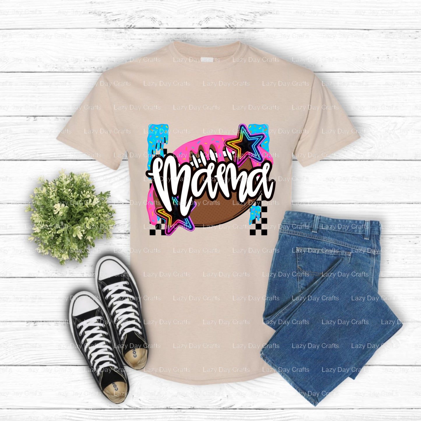 football mama – Football DTF Transfer (view 2 of 2) – by Lazy Day Crafts – DTF Transfers – DTF Transfers, Premade DTF