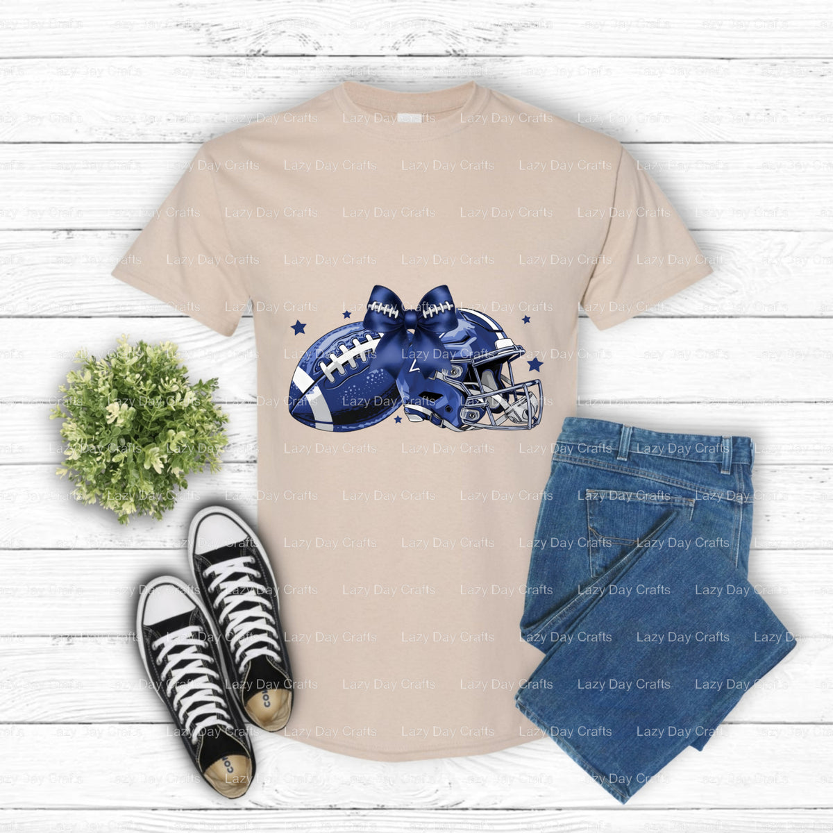 FOOTBALL MOM – DTF Transfer (view 2 of 2) – by Lazy Day Crafts – DTF Transfers – DTF Transfers, custom apparel