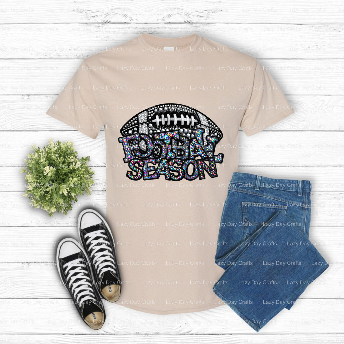 FOOTBALL SEASON sports football – Football DTF Transfer (view 2 of 2) – by Lazy Day Crafts – DTF Transfers – DTF Transfers...