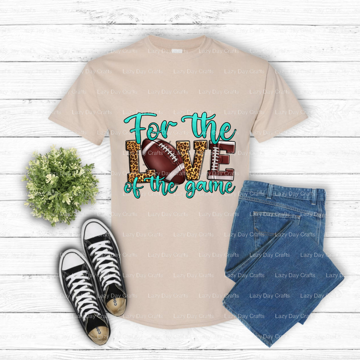 For The Love Of The Game American Football – Football DTF Transfer (view 2 of 2) – by Lazy Day Crafts – DTF Transfers – Fo...
