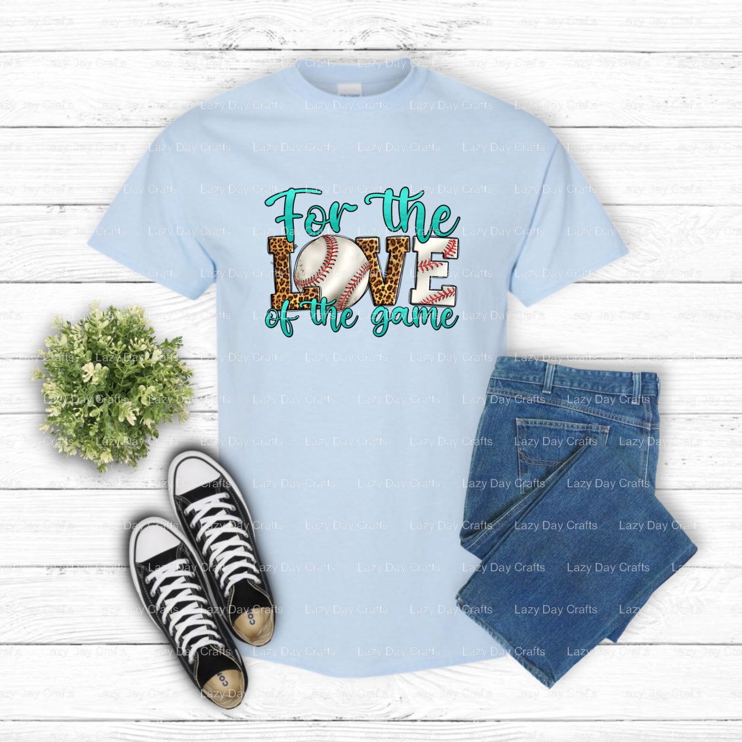 For The Love Of The Game – Baseball DTF Transfer (view 2 of 2) – by Lazy Day Crafts – DTF Transfers – DTF Transfers, Custo...