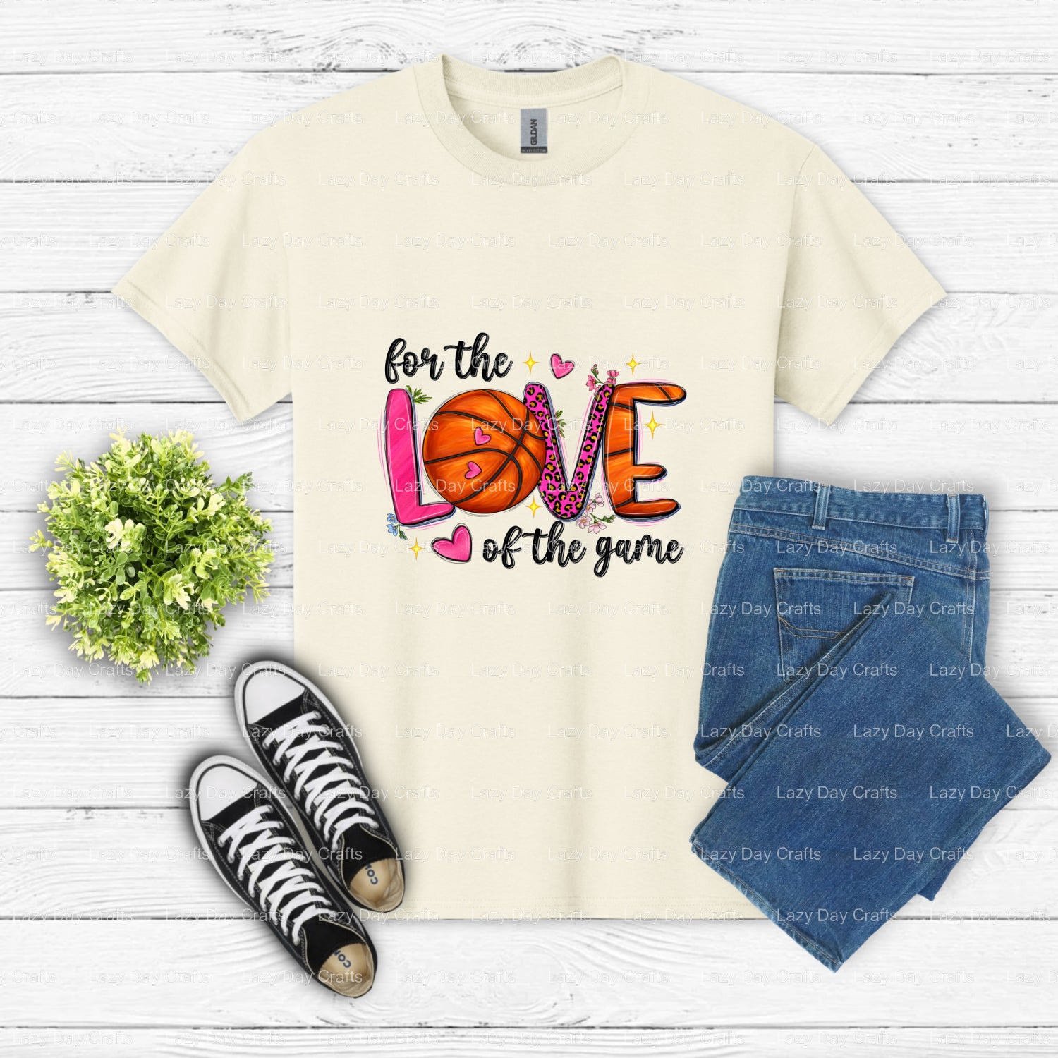 FOR THE LOVE OF THE GAME – Basketball DTF Transfer (view 1 of 2) – by Lazy Day Crafts – DTF Transfers – DTF Transfers, DTF...
