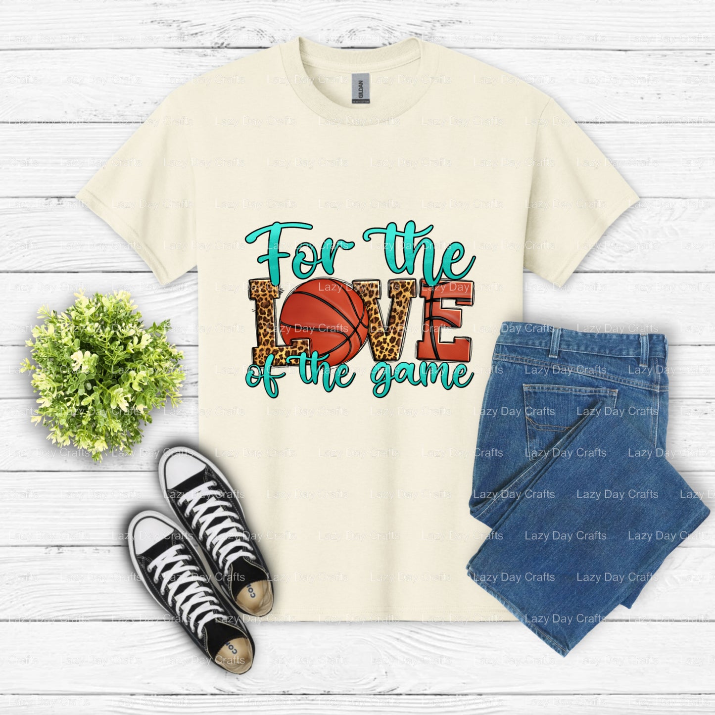 FOR THE LOVE OF THE GAME – Basketball DTF Transfer (view 2 of 2) – by Lazy Day Crafts – DTF Transfers – DTF Transfers, DTF...