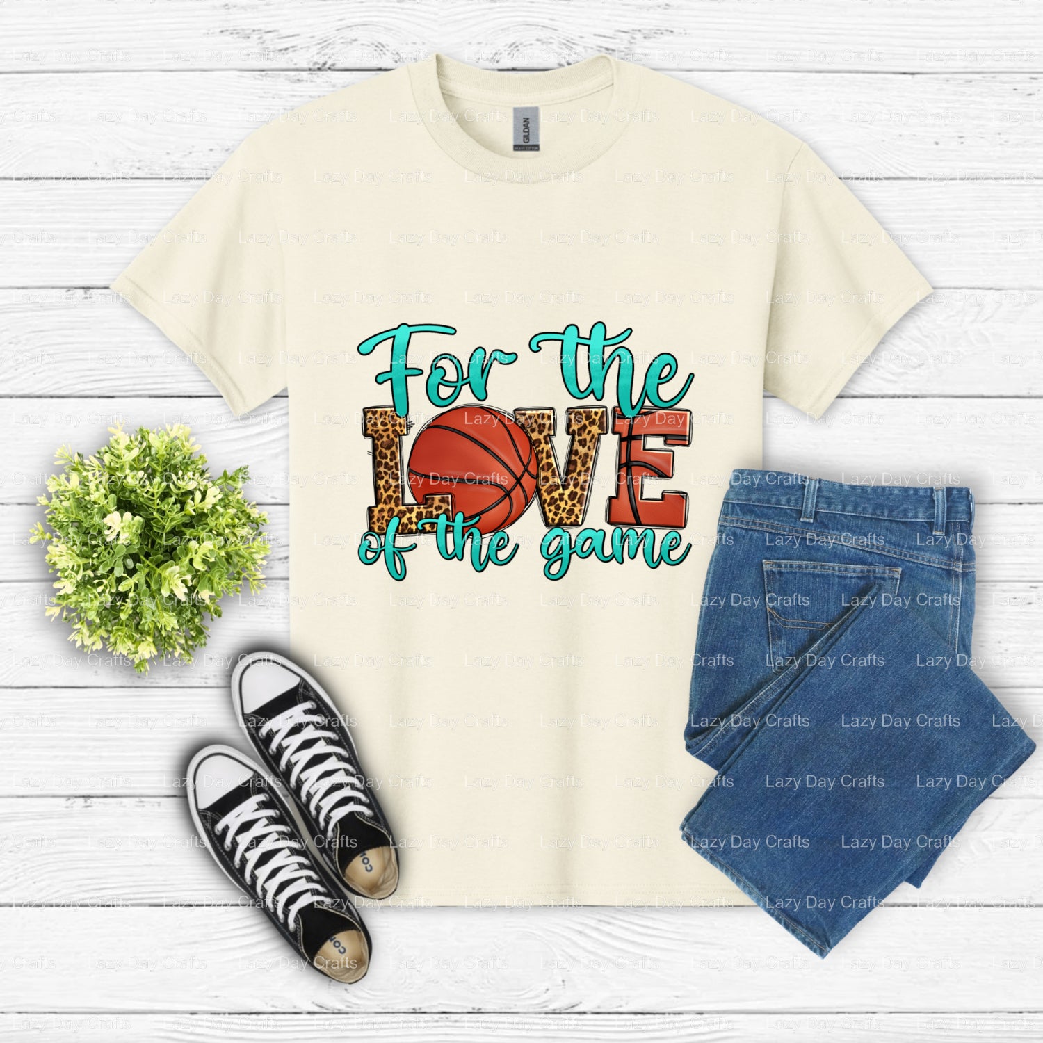 FOR THE LOVE OF THE GAME – Basketball DTF Transfer (view 2 of 2) – by Lazy Day Crafts – DTF Transfers – DTF Transfers, DTF...