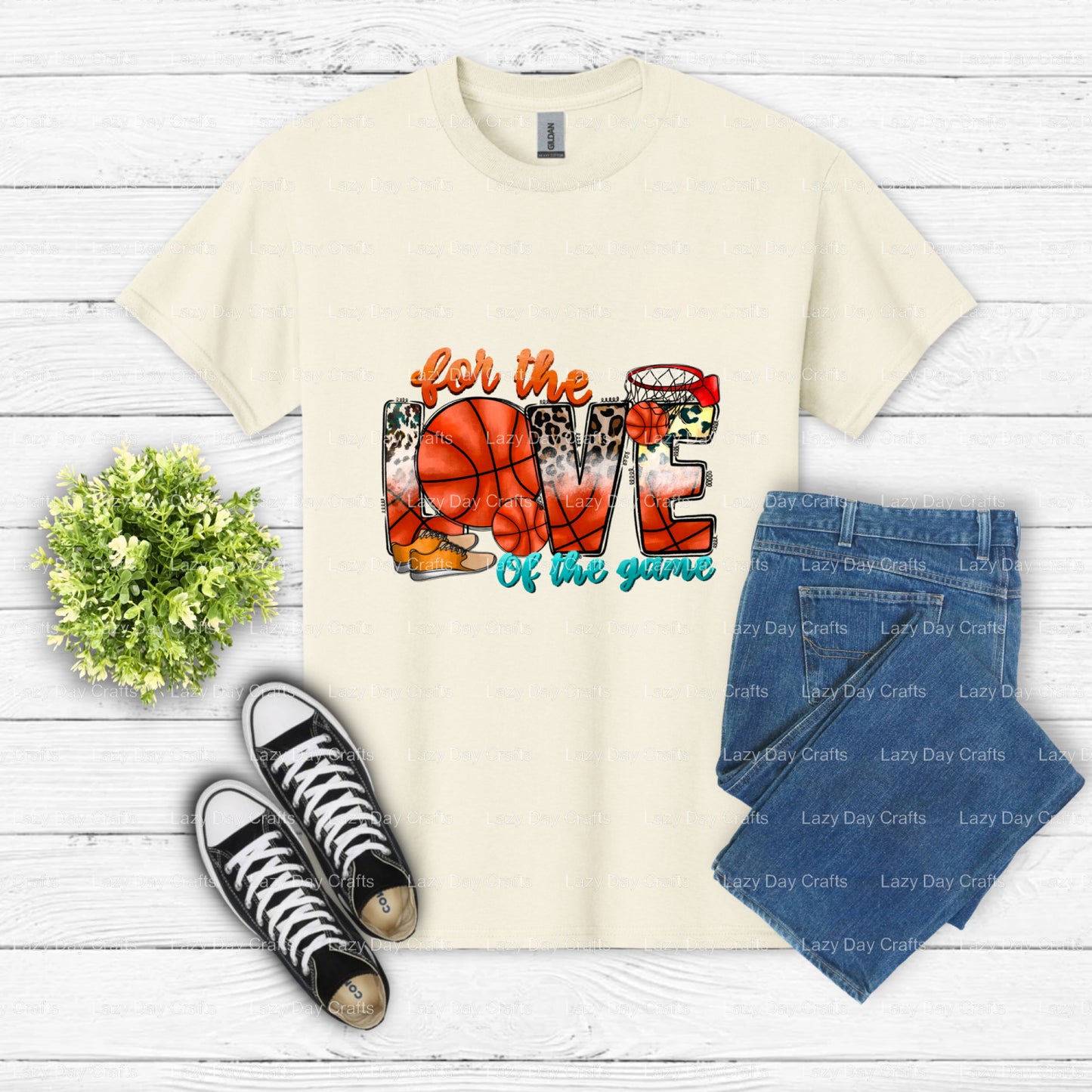 For The Love Of The Game Basketball Ready to Press DTF Transfer (view 2 of 2) – by Lazy Day Crafts – DTF Transfers – Baske...