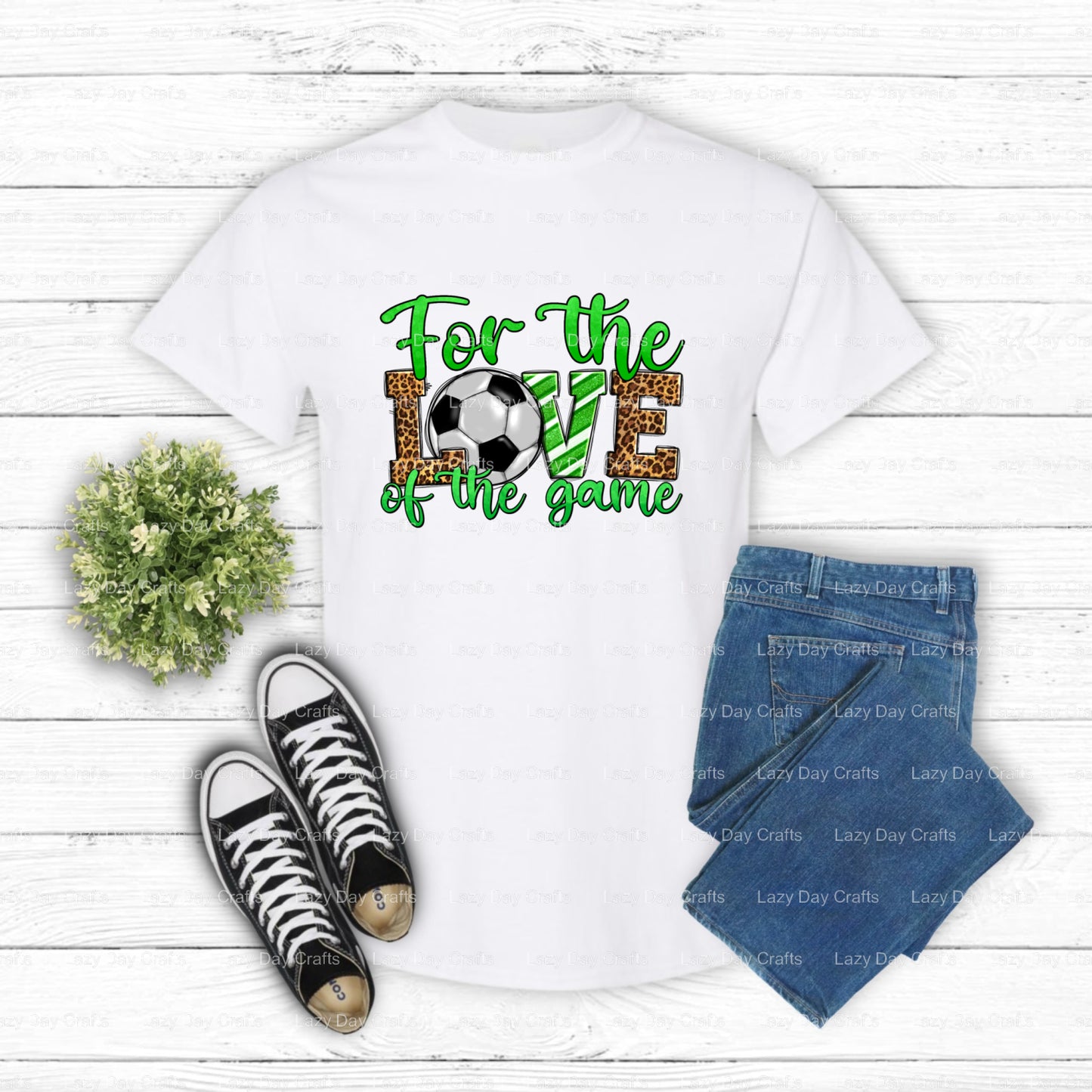 FOR THE LOVE OF THE GAME – Soccer DTF Transfer (view 1 of 2) – by Lazy Day Crafts – DTF Transfers – DTF Transfers, Premade...