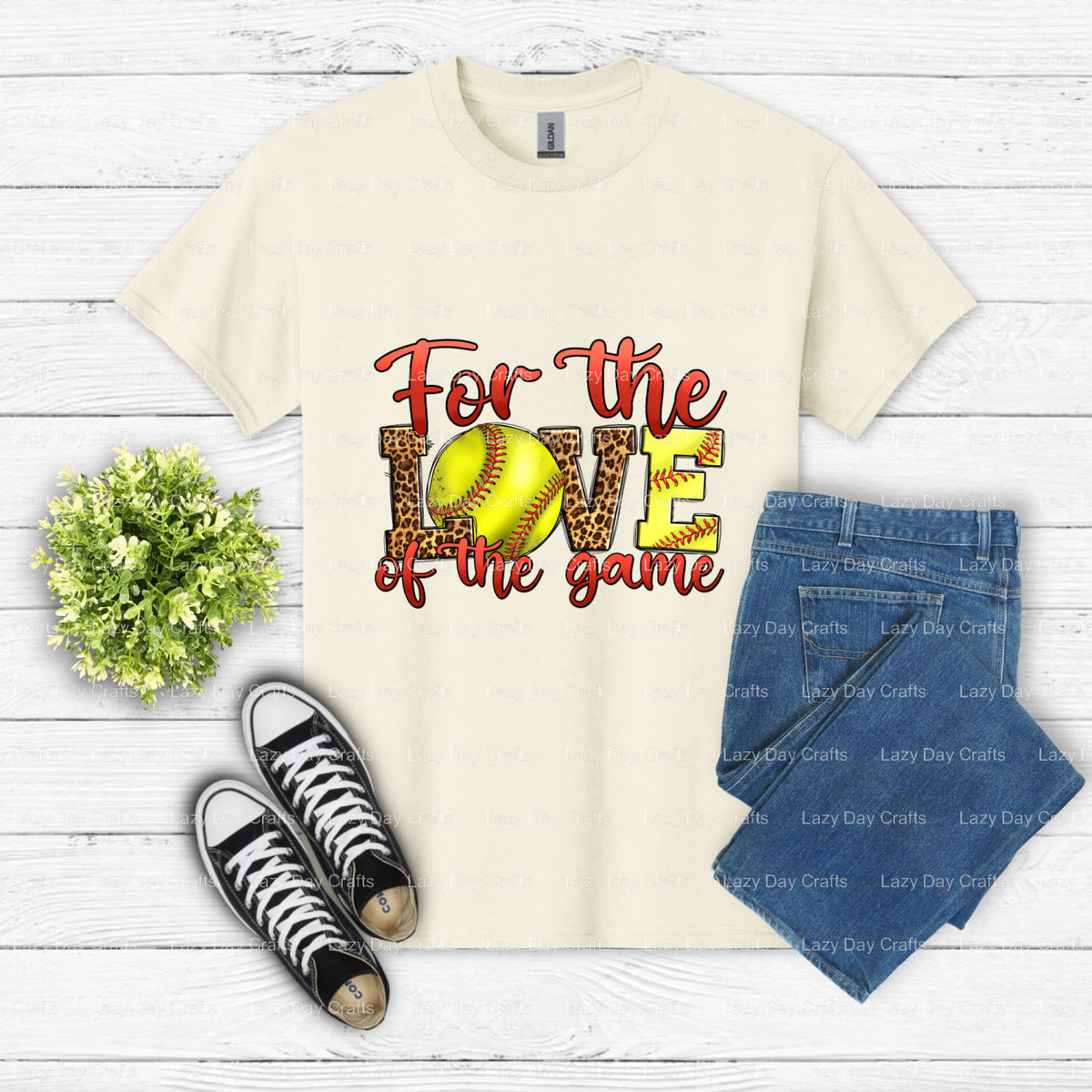 For The Love Of The Game Softball – DTF Transfer (view 1 of 2) – by Lazy Day Crafts – DTF Transfers – DTF Transfers, Prema...