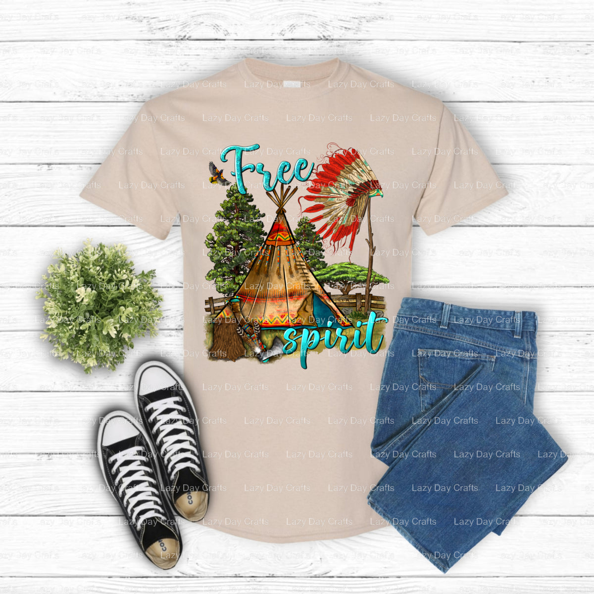Free Spirit – Western DTF Transfer (view 1 of 2) – by Lazy Day Crafts – DTF Transfers – DTF Transfers, Premade DTF
