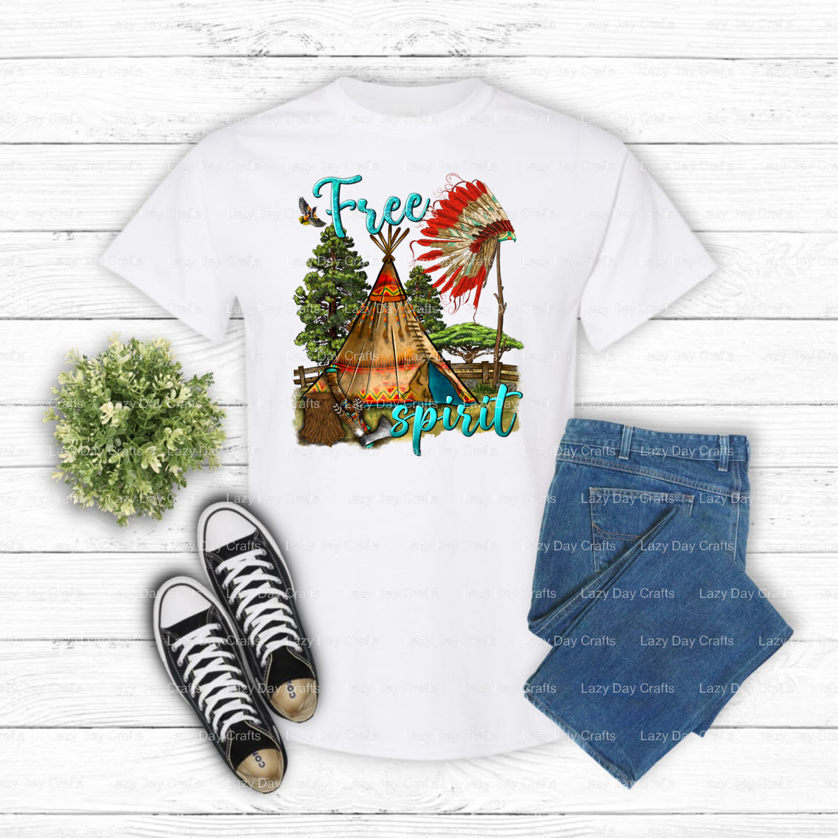 Free Spirit – Western DTF Transfer (view 2 of 2) – by Lazy Day Crafts – DTF Transfers – DTF Transfers, Premade DTF
