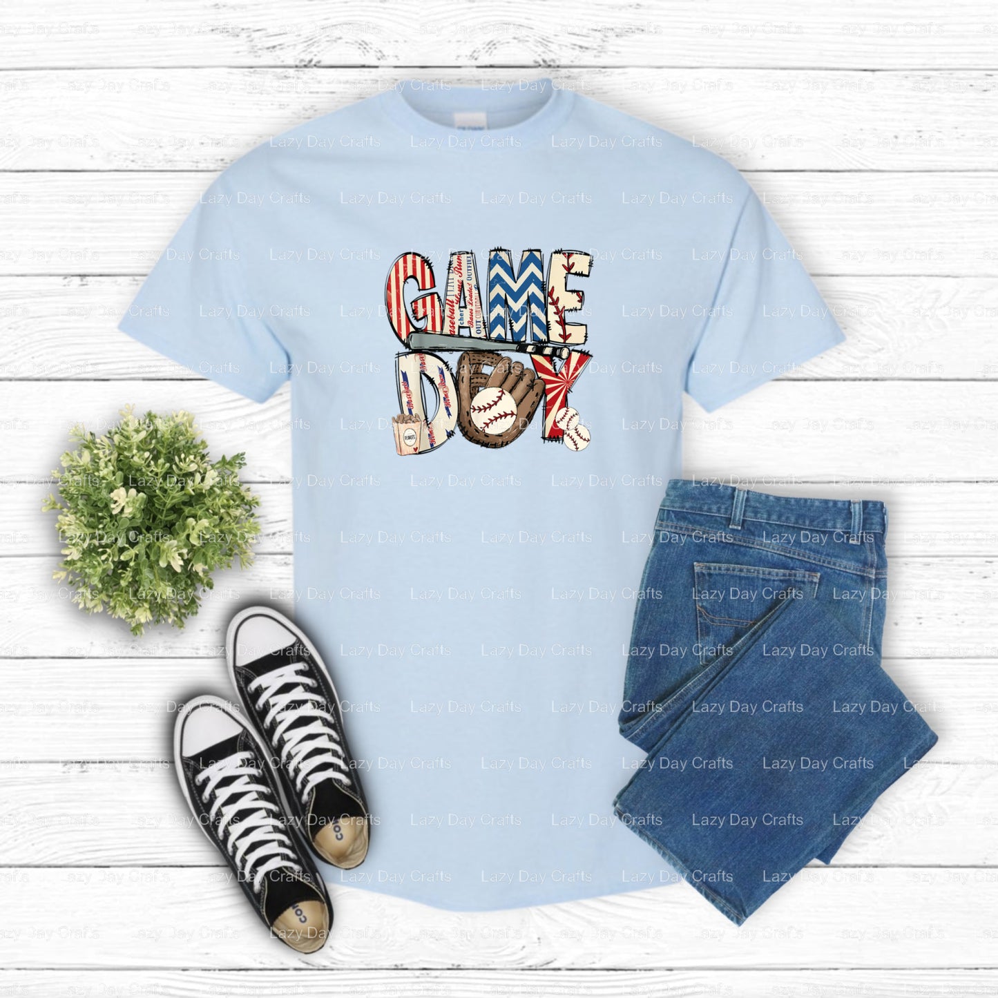 GAME DAY BASEBALL – Baseball DTF Transfer (view 2 of 2) – by Lazy Day Crafts – DTF Transfers – Baseball, DTF Transfers