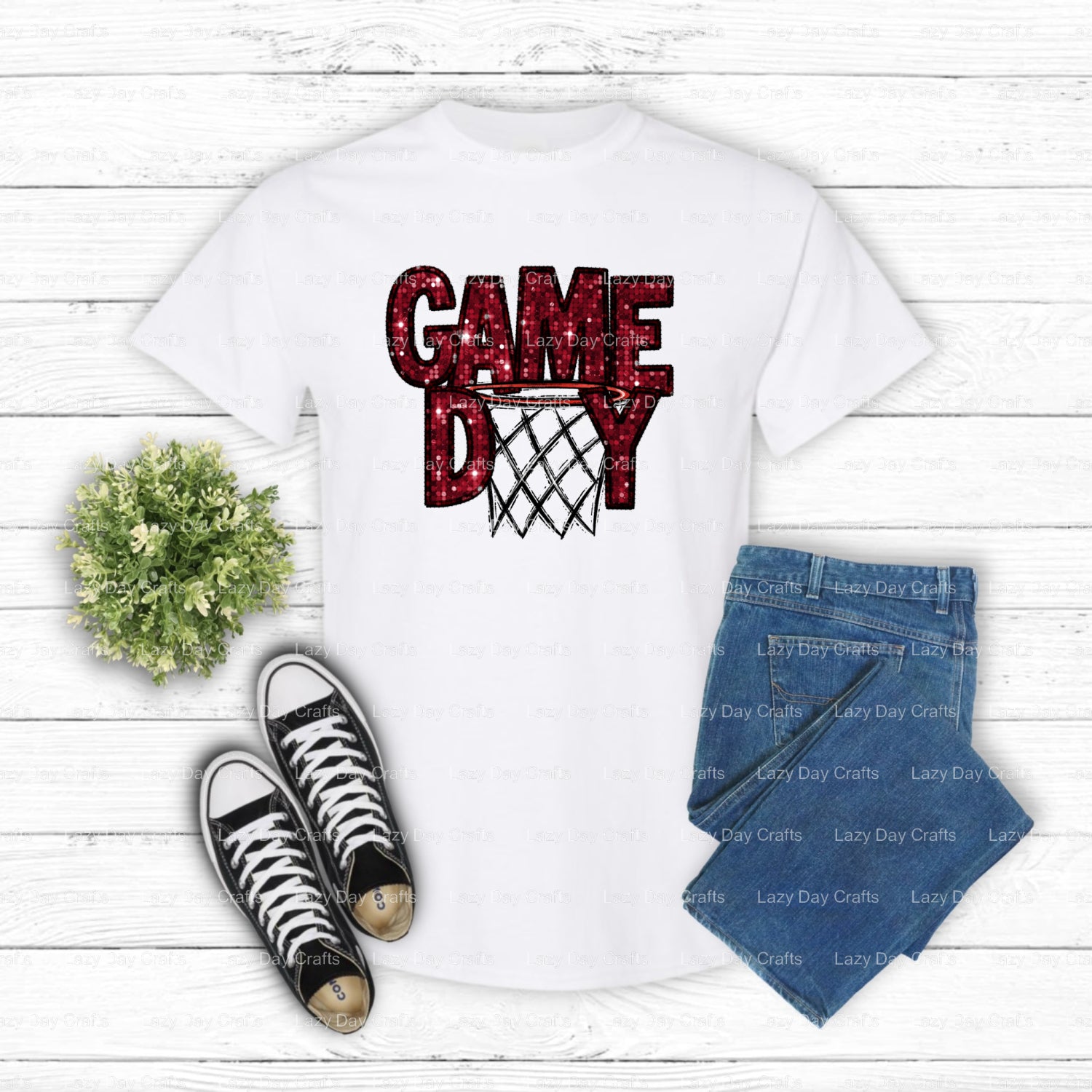 GAME DAY BASKETBALL – Basketball DTF Transfer (view 1 of 2) – by Lazy Day Crafts – DTF Transfers – DTF Transfers, Premade DTF