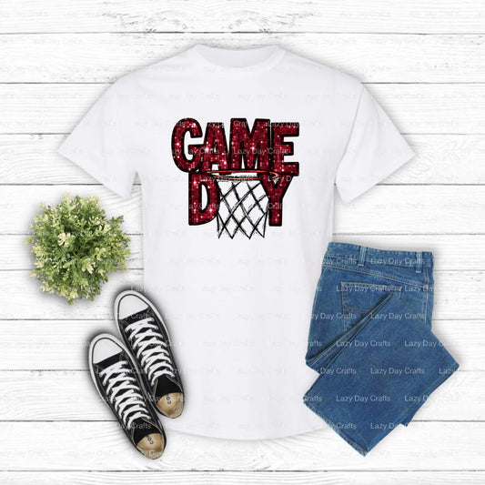 GAME DAY BASKETBALL – Basketball DTF Transfer (view 1 of 2) – by Lazy Day Crafts – DTF Transfers – DTF Transfers, Premade DTF