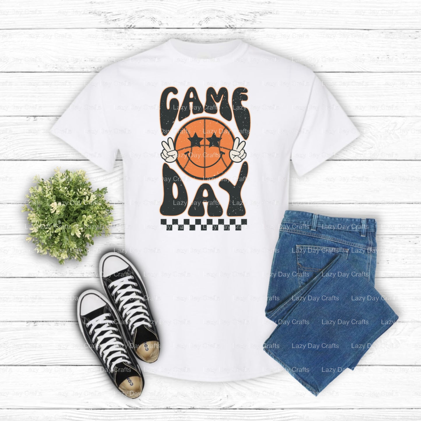 Game Day Basketball – Basketball DTF Transfer (view 1 of 2) – by Lazy Day Crafts – DTF Transfers – Basketball, DTF Transfers