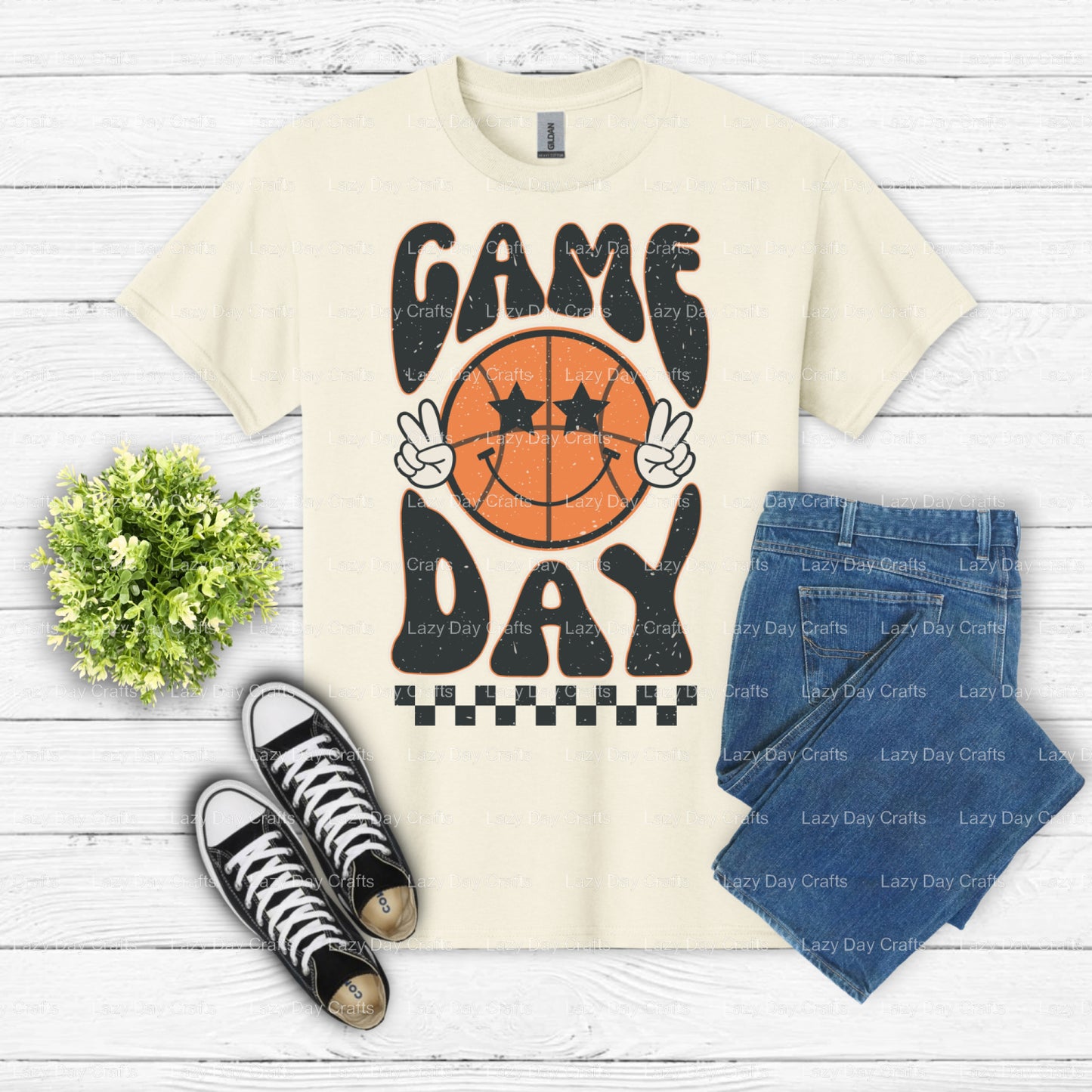 Game Day Basketball – Basketball DTF Transfer (view 2 of 2) – by Lazy Day Crafts – DTF Transfers – Basketball, DTF Transfers