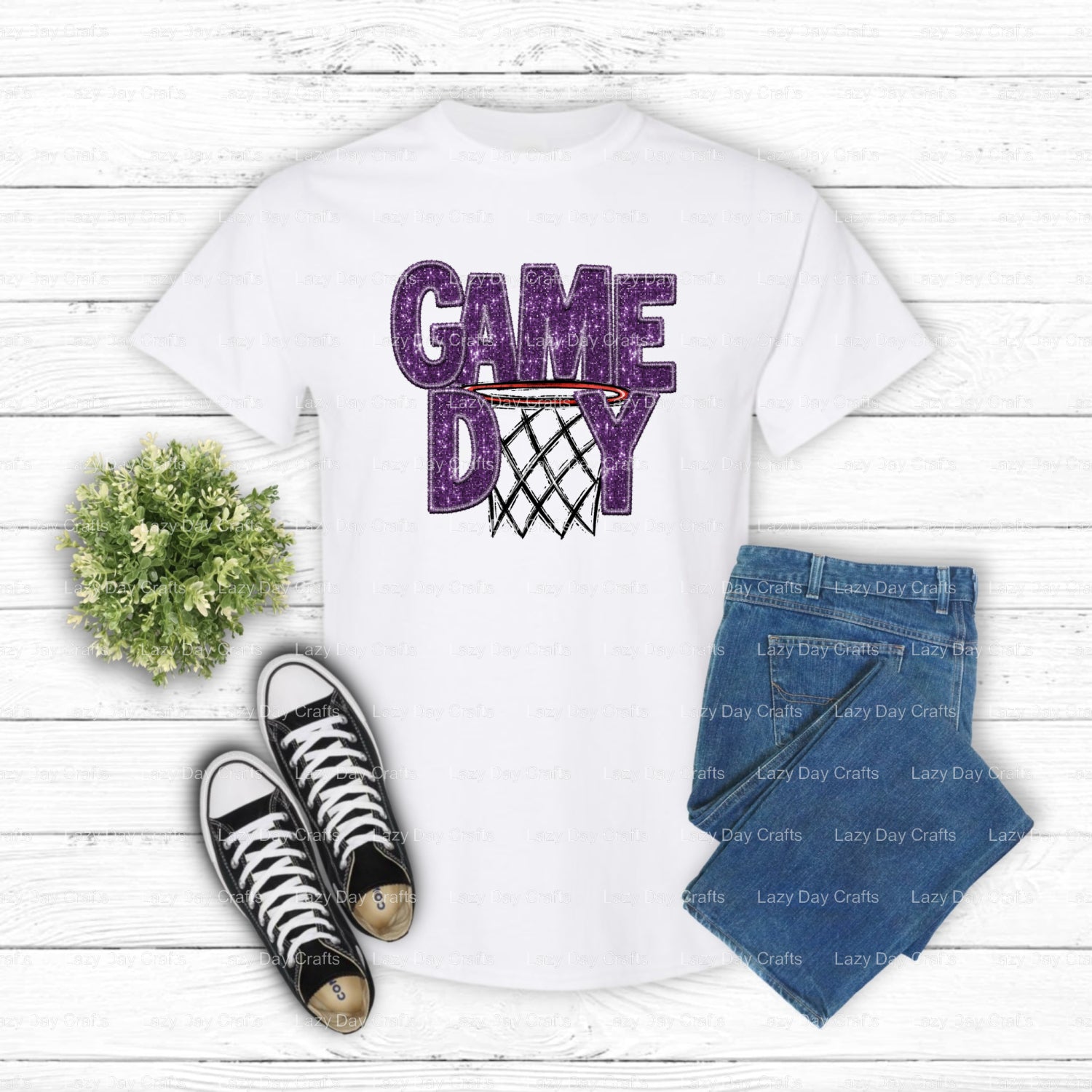 GAME DAY – Basketball DTF Transfer (view 1 of 2) – by Lazy Day Crafts – DTF Transfers – DTF Transfers, Premade DTF