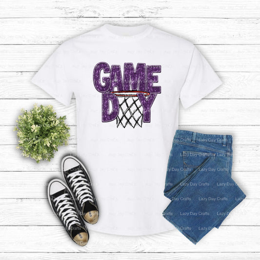 GAME DAY – Basketball DTF Transfer (view 1 of 2) – by Lazy Day Crafts – DTF Transfers – DTF Transfers, Premade DTF