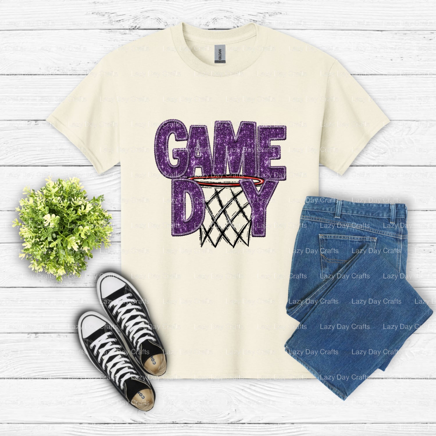 GAME DAY – Basketball DTF Transfer (view 2 of 2) – by Lazy Day Crafts – DTF Transfers – DTF Transfers, Premade DTF