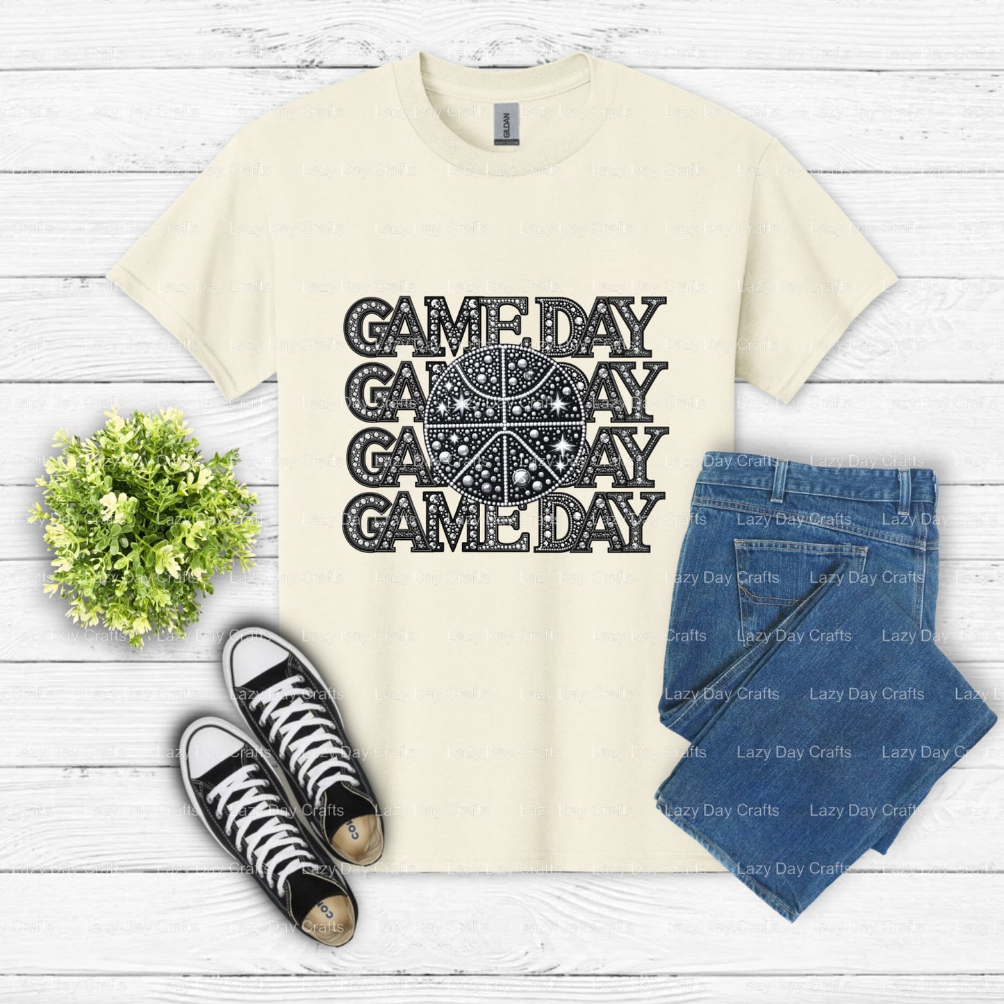 Game Day – Basketball DTF Transfer (view 2 of 2) – by Lazy Day Crafts – DTF Transfers – Basketball, DTF Transfers