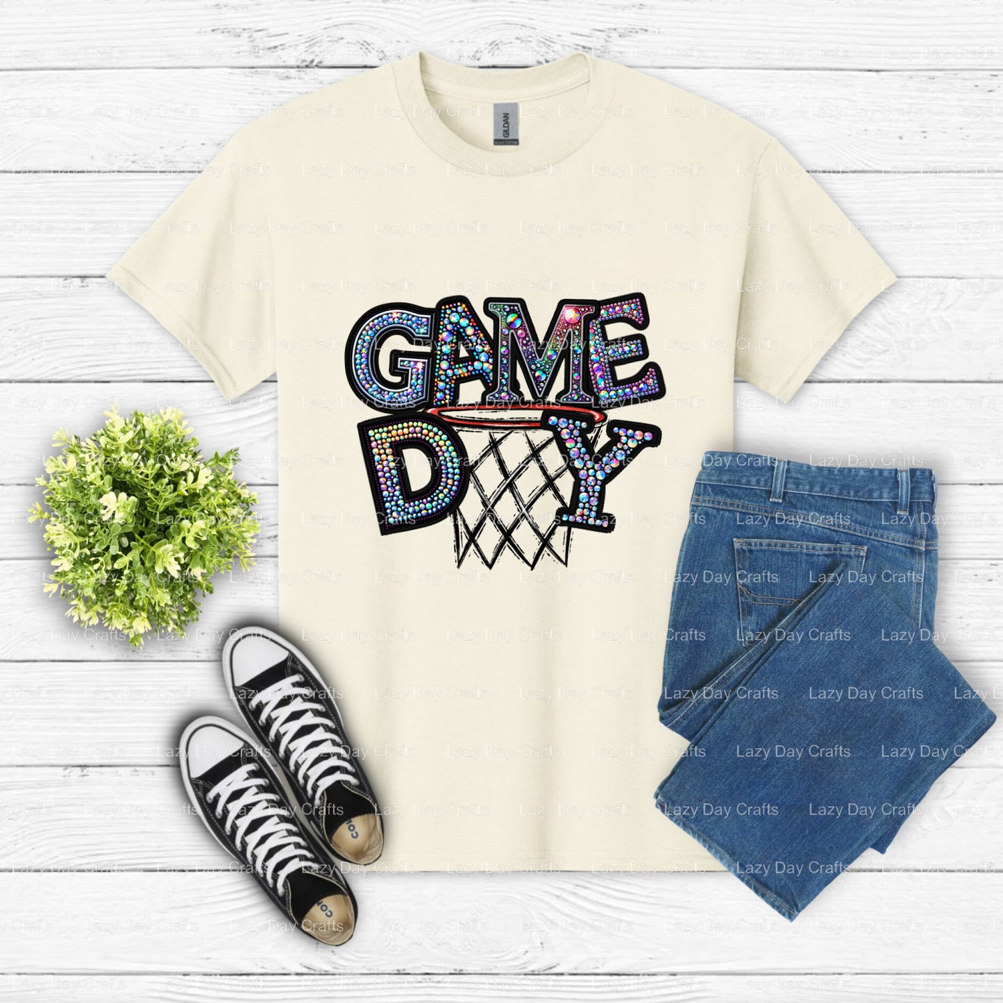 GAME DAY Basketball – DTF Transfer (view 2 of 2) – by Lazy Day Crafts – DTF Transfers – Basketball, DTF Transfers