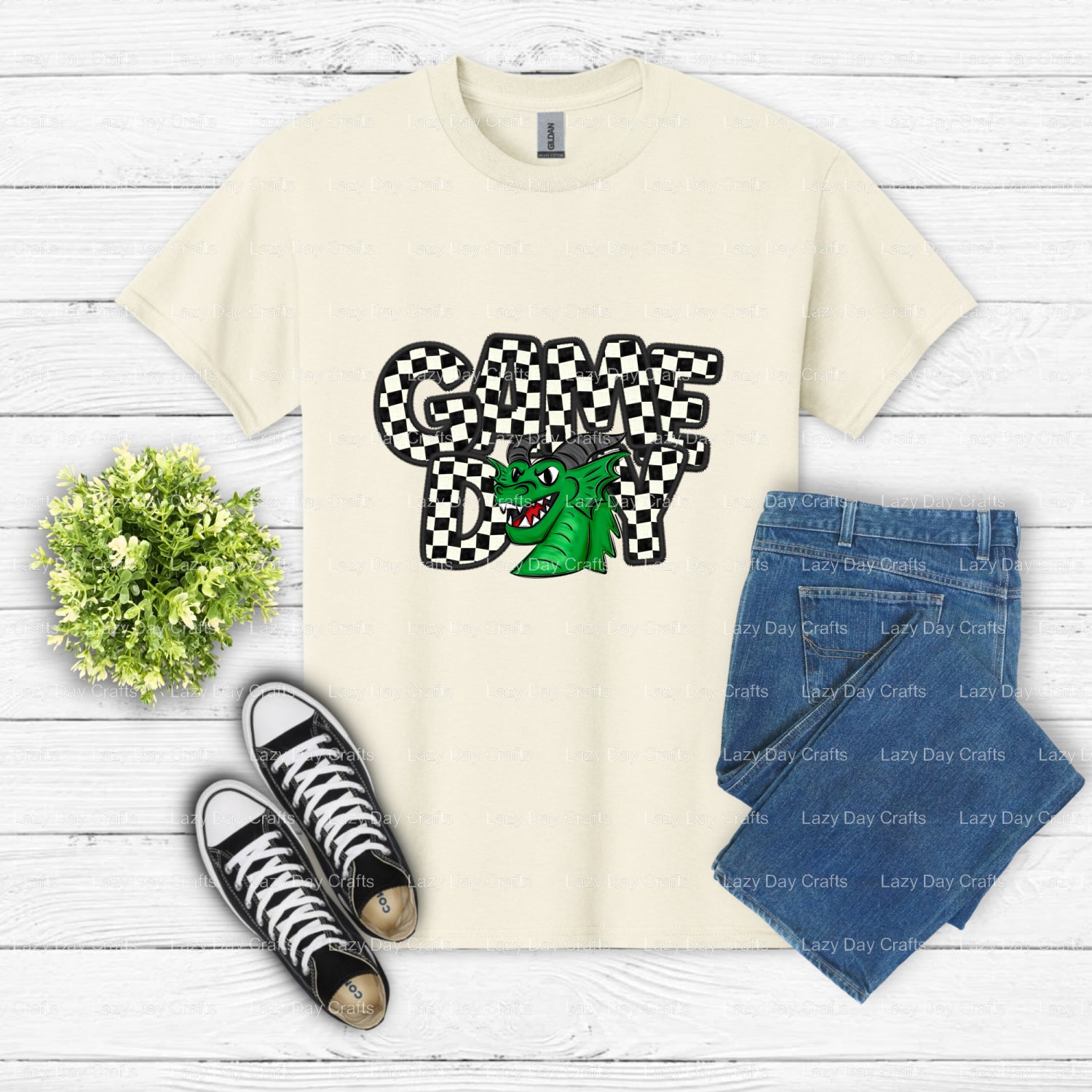 GAME DAY DRAGON – School Mascot DTF Transfer (view 2 of 2) – by Lazy Day Crafts – DTF Transfers – School Mascot, School Sp...