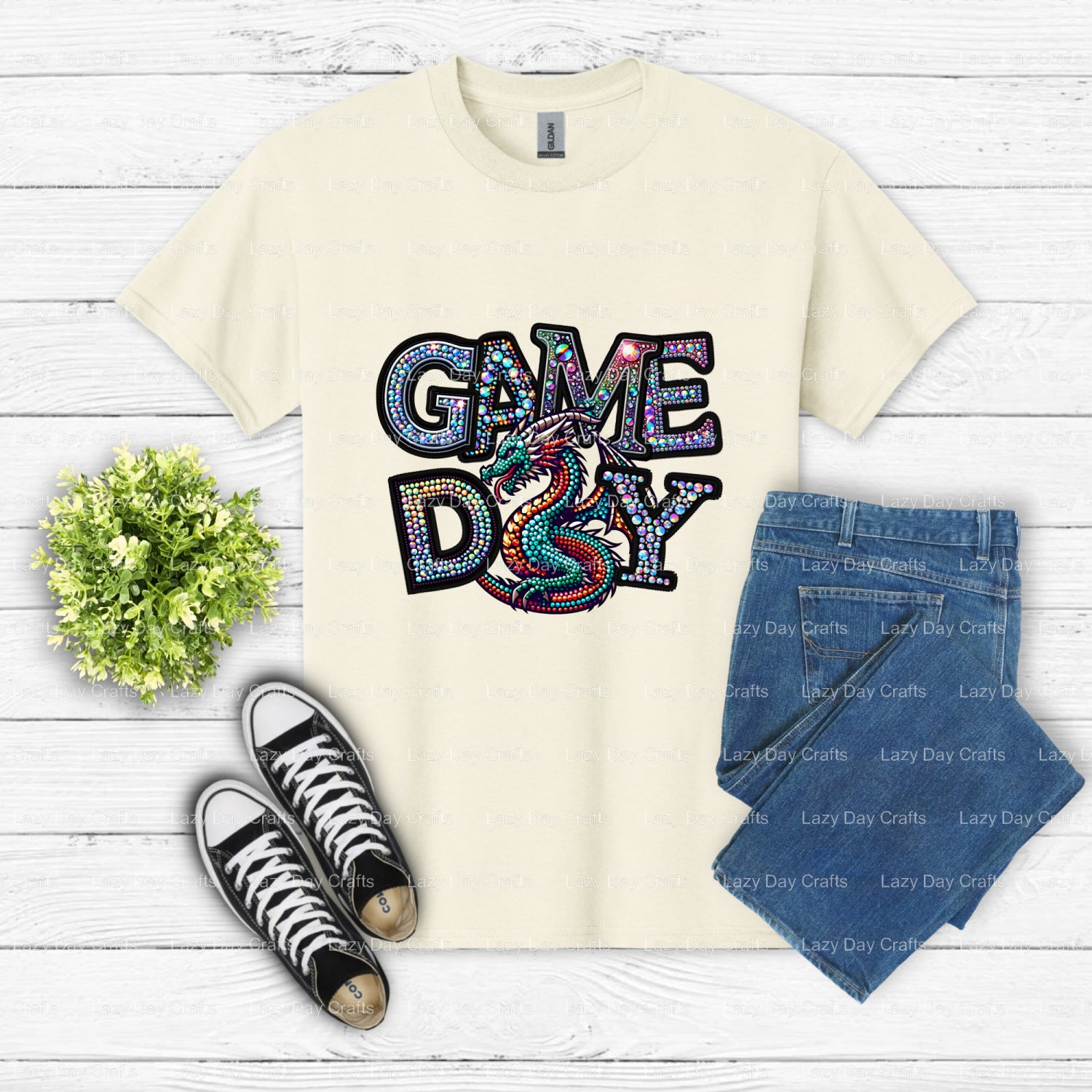 GAME DAY DRAGON – School Mascot DTF Transfer (view 2 of 2) – by Lazy Day Crafts – DTF Transfers – School Mascot, Sports Ap...