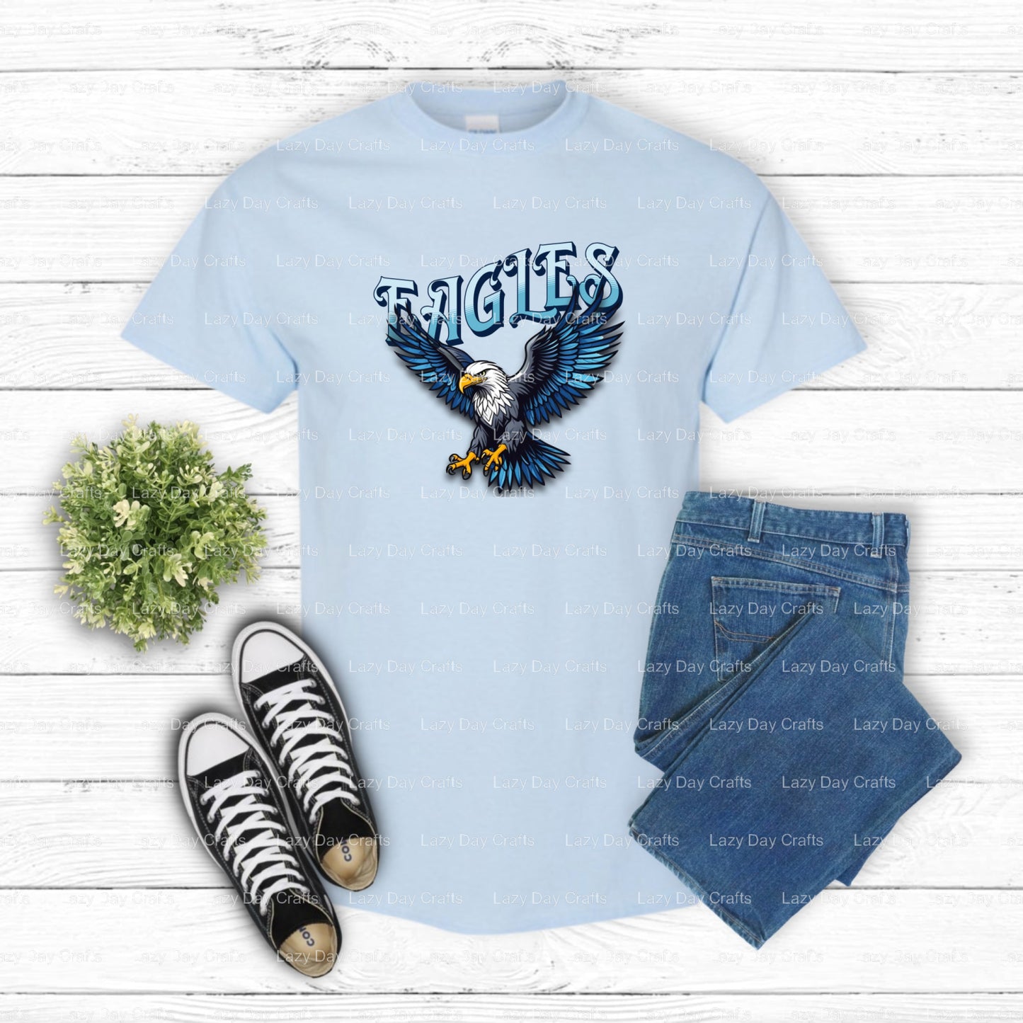 GAME DAY Eagle Mascot – School Spirit DTF Transfer (view 1 of 2) – by Lazy Day Crafts – DTF Transfers – School Mascot, Sch...
