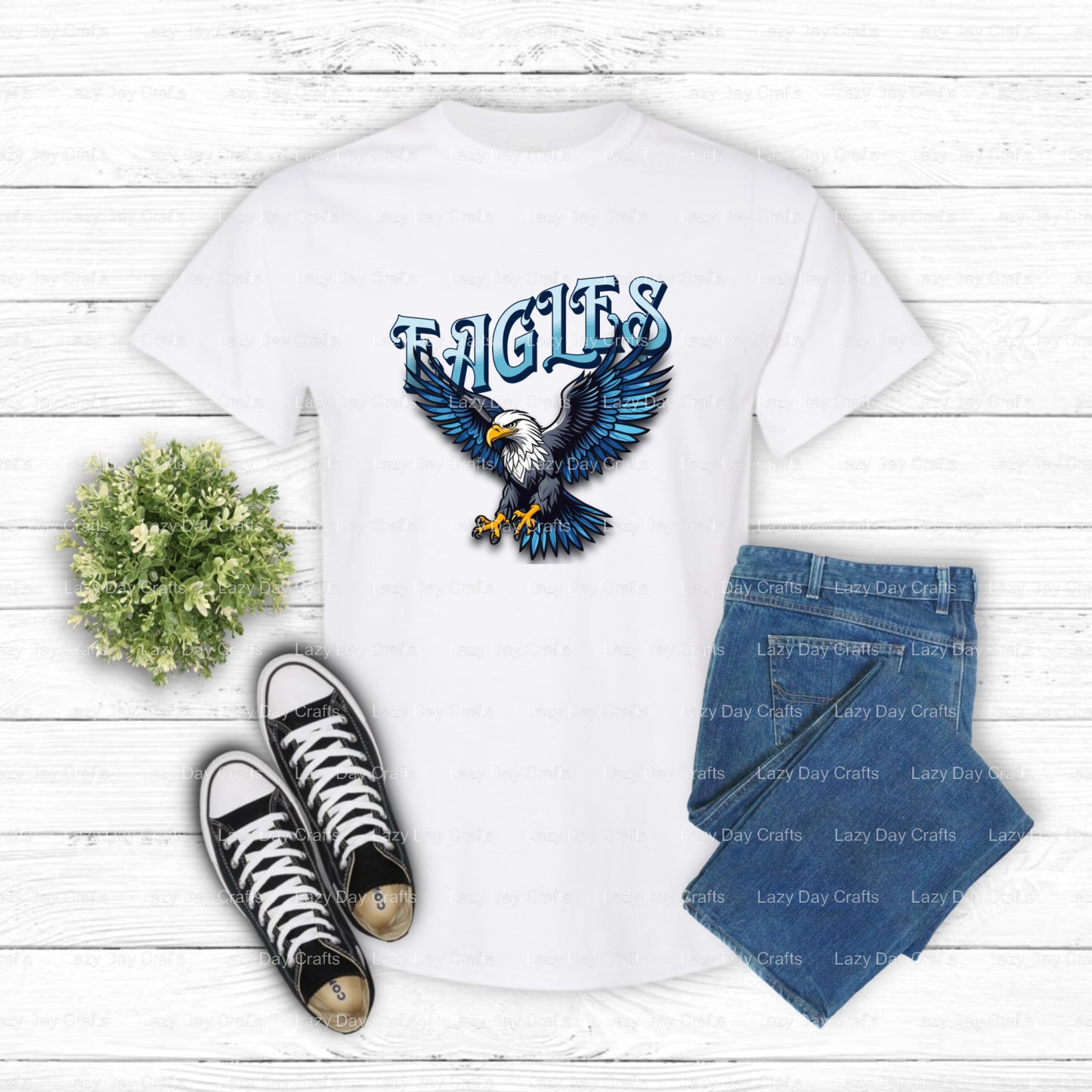GAME DAY Eagle Mascot – School Spirit DTF Transfer (view 2 of 2) – by Lazy Day Crafts – DTF Transfers – School Mascot, Sch...