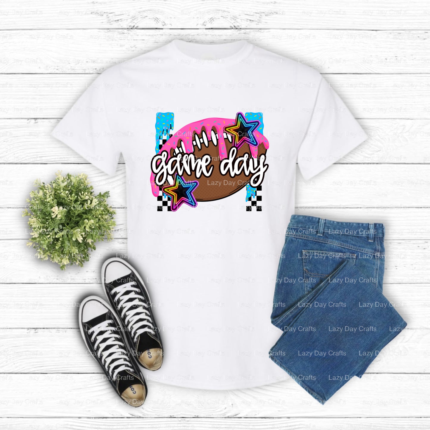 GAME DAY – Football DTF Transfer (view 1 of 2) – by Lazy Day Crafts – DTF Transfers – DTF Transfers, Premade DTF
