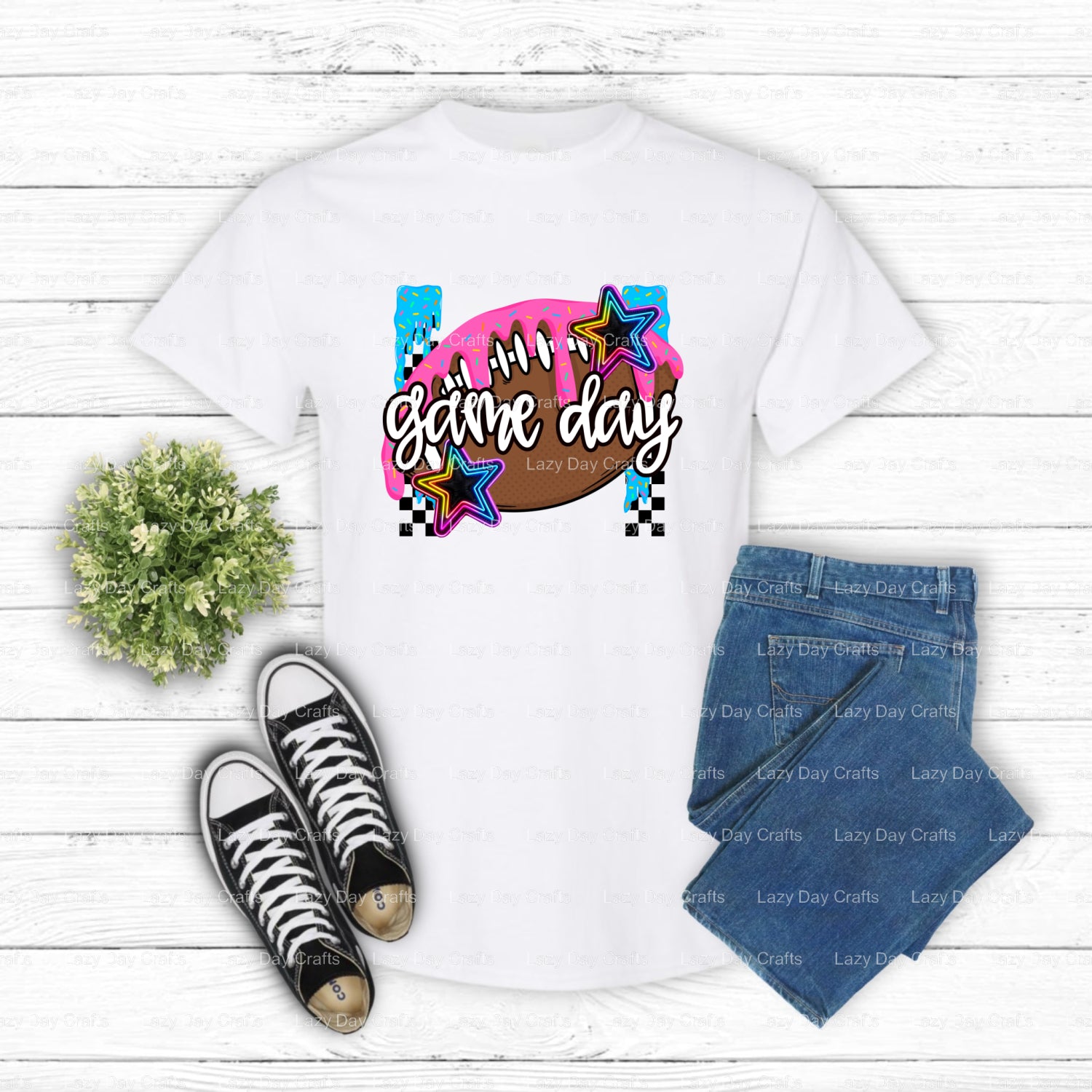 GAME DAY – Football DTF Transfer (view 1 of 2) – by Lazy Day Crafts – DTF Transfers – DTF Transfers, Premade DTF
