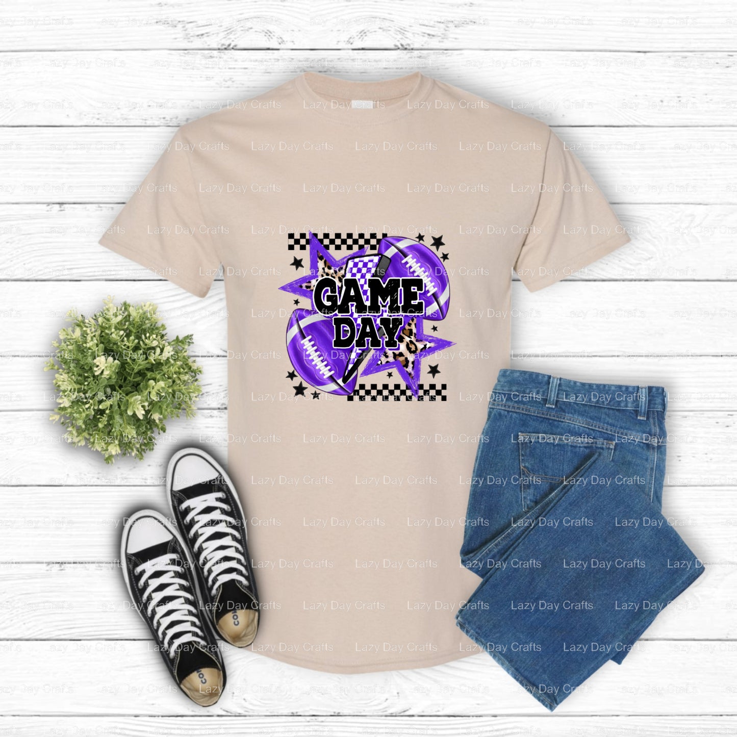 GAME DAY – Football DTF Transfer (view 2 of 2) – by Lazy Day Crafts – DTF Transfers – DTF Transfers, Premade DTF
