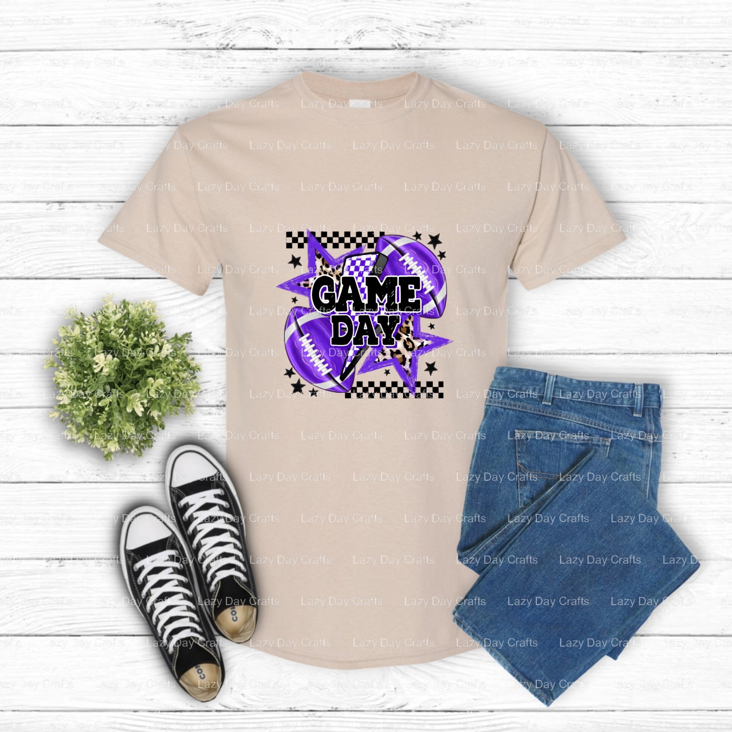 GAME DAY – Football DTF Transfer (view 2 of 2) – by Lazy Day Crafts – DTF Transfers – DTF Transfers, Premade DTF