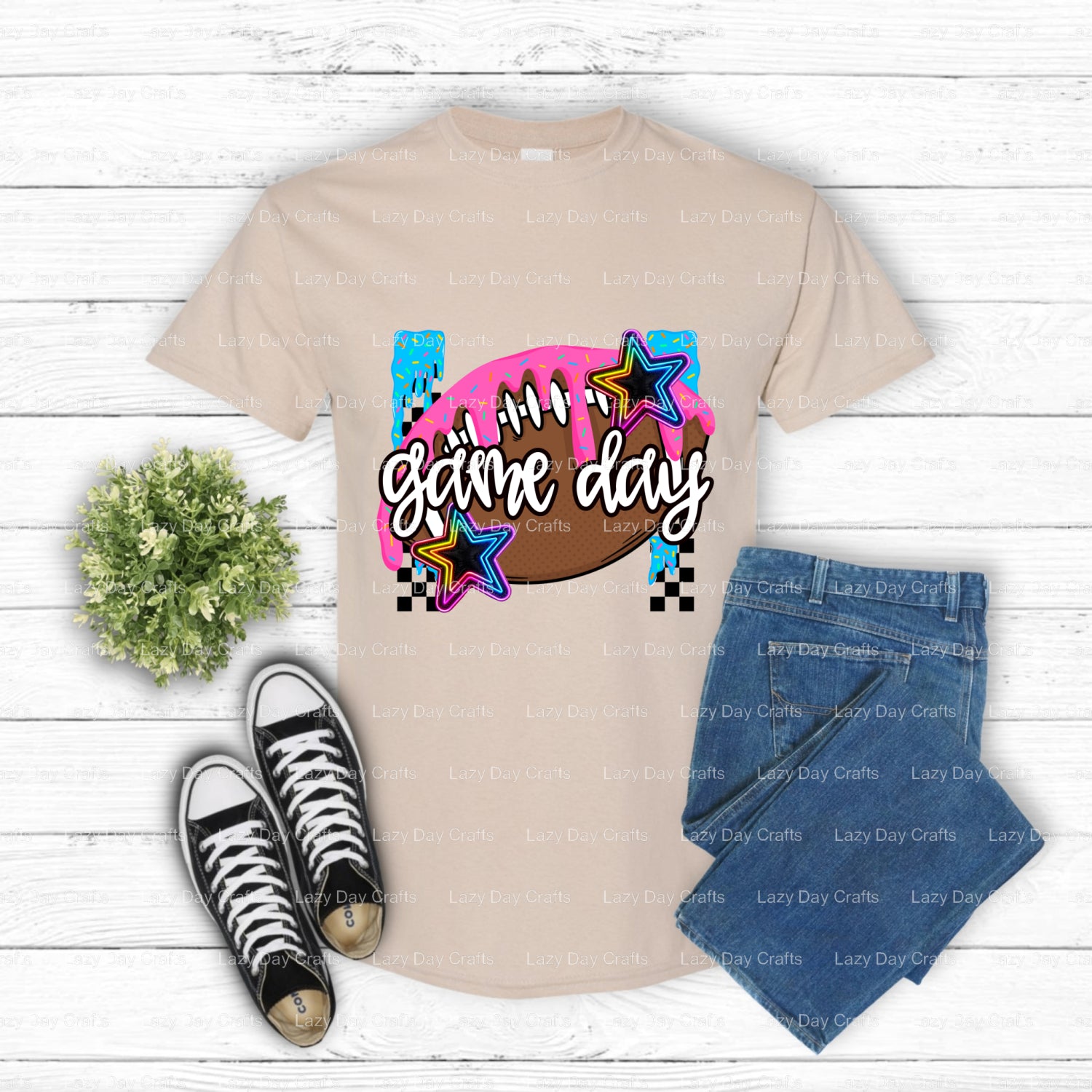 GAME DAY – Football DTF Transfer (view 2 of 2) – by Lazy Day Crafts – DTF Transfers – DTF Transfers, Premade DTF
