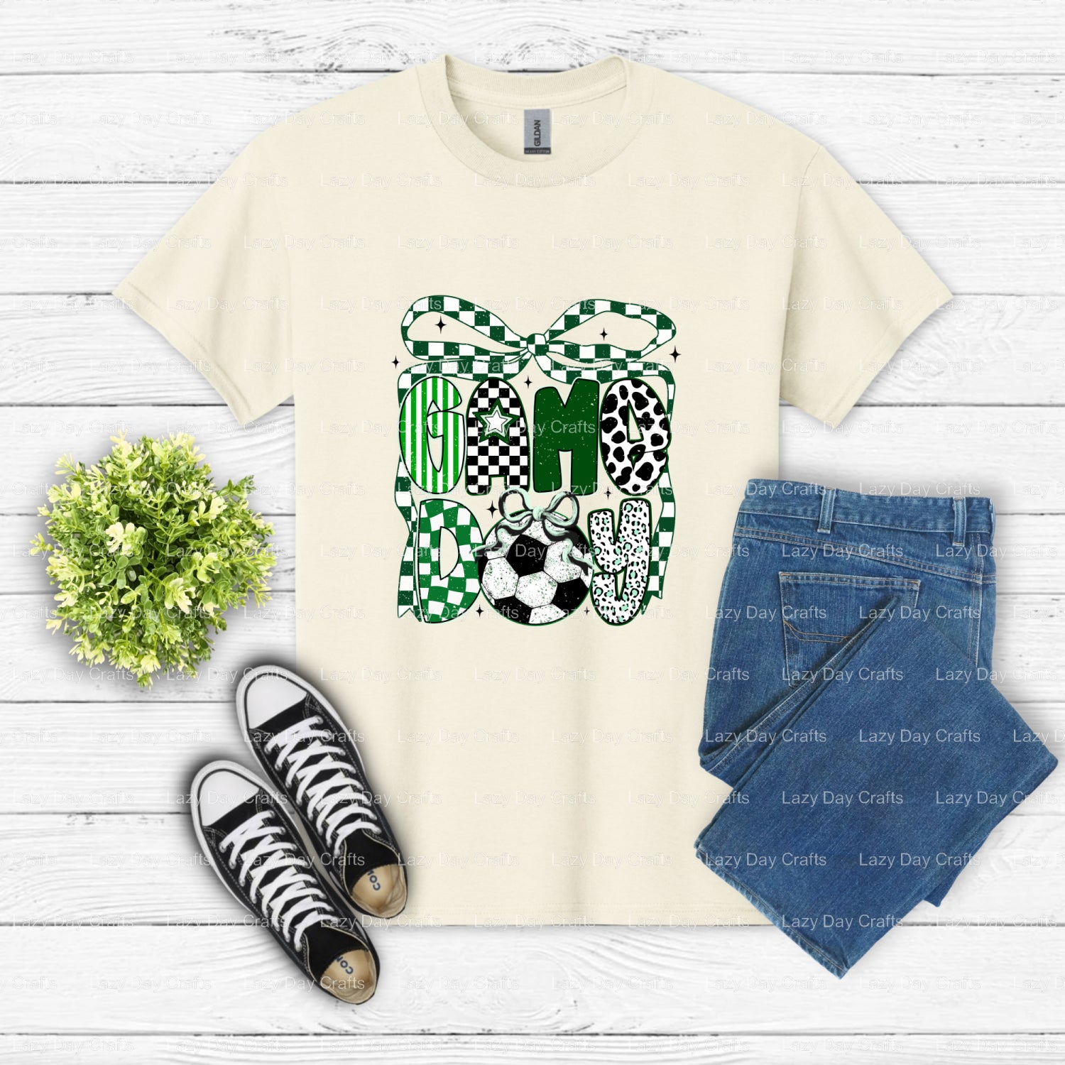 GAME DAY – Soccer DTF Transfer (view 1 of 2) – by Lazy Day Crafts – DTF Transfers – Soccer, DTF Transfers