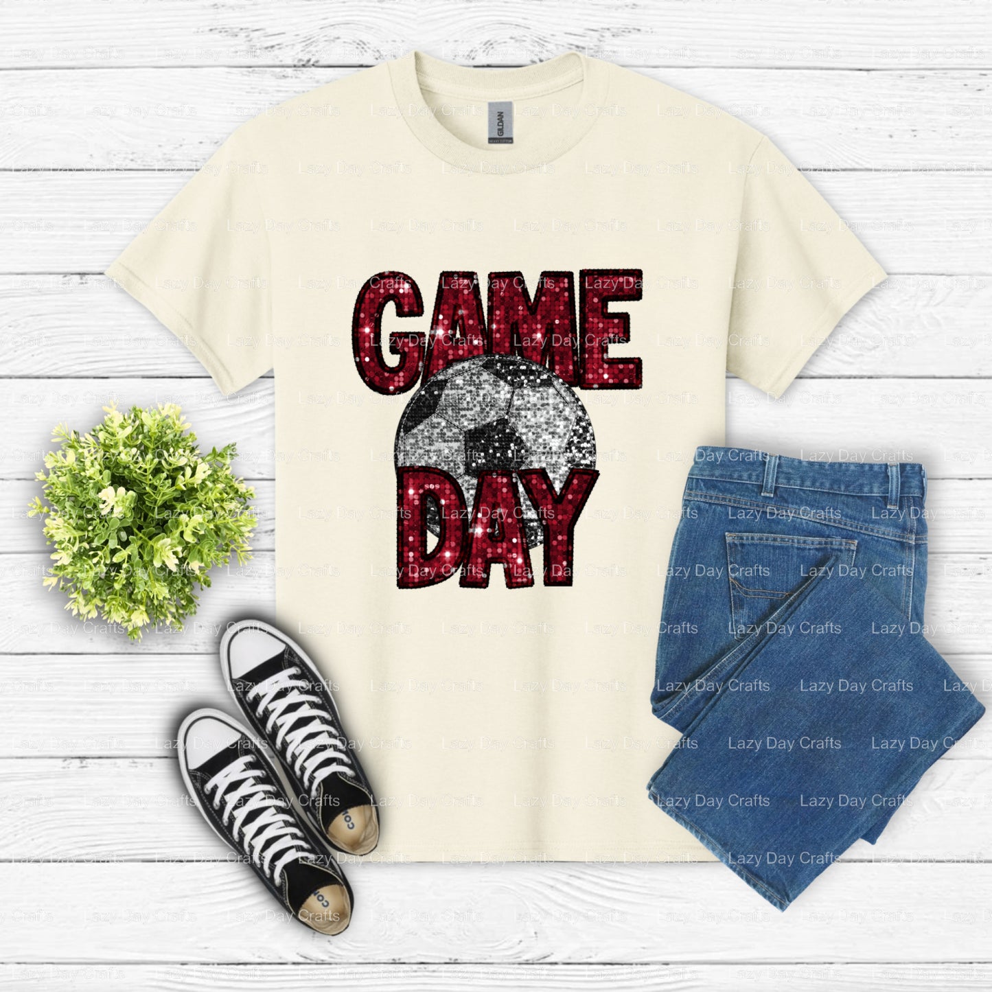 GAME DAY – Soccer DTF Transfer (view 1 of 2) – by Lazy Day Crafts – DTF Transfers – Soccer, DTF Transfers