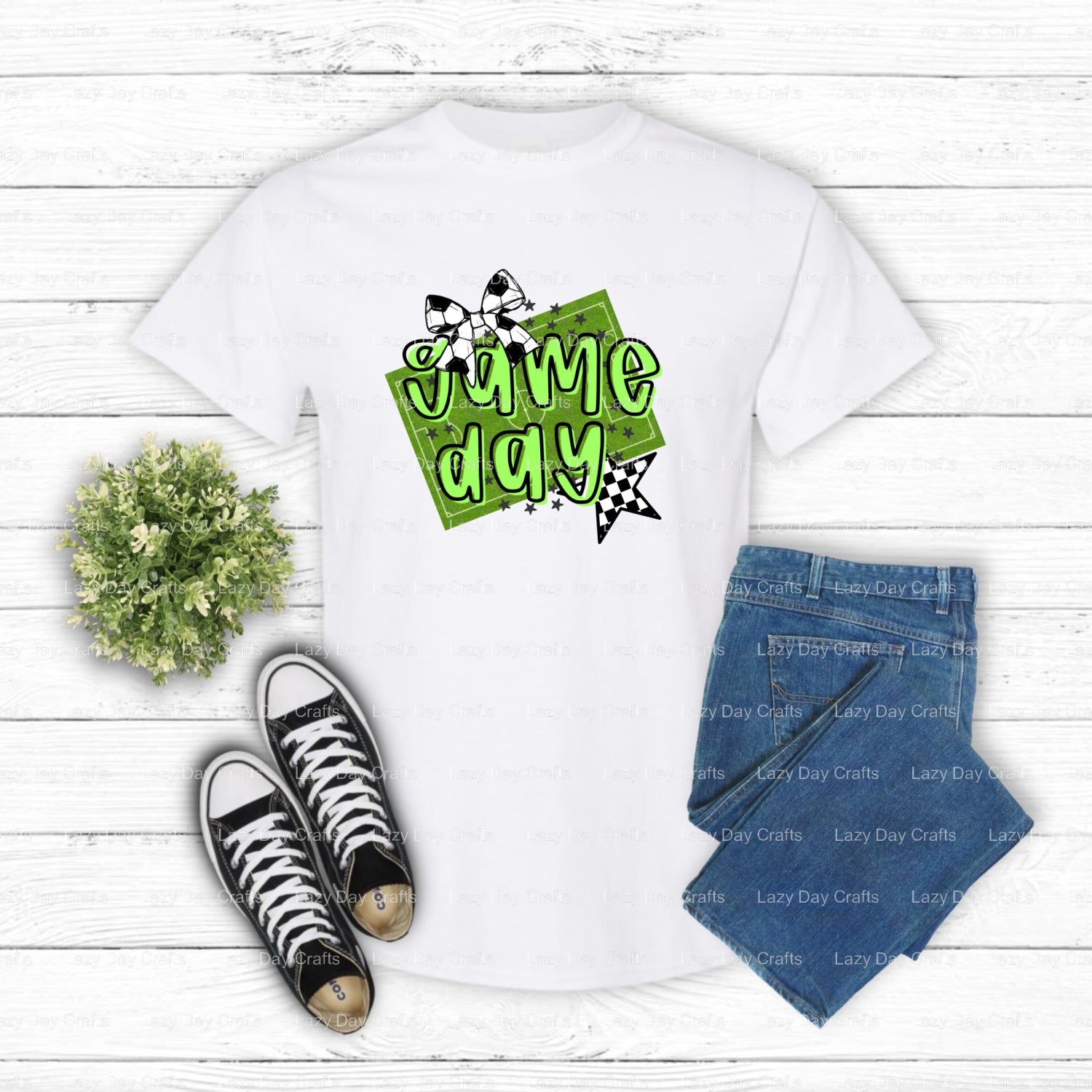GAME DAY – Soccer DTF Transfer (view 1 of 2) – by Lazy Day Crafts – DTF Transfers – Soccer, DTF Transfers