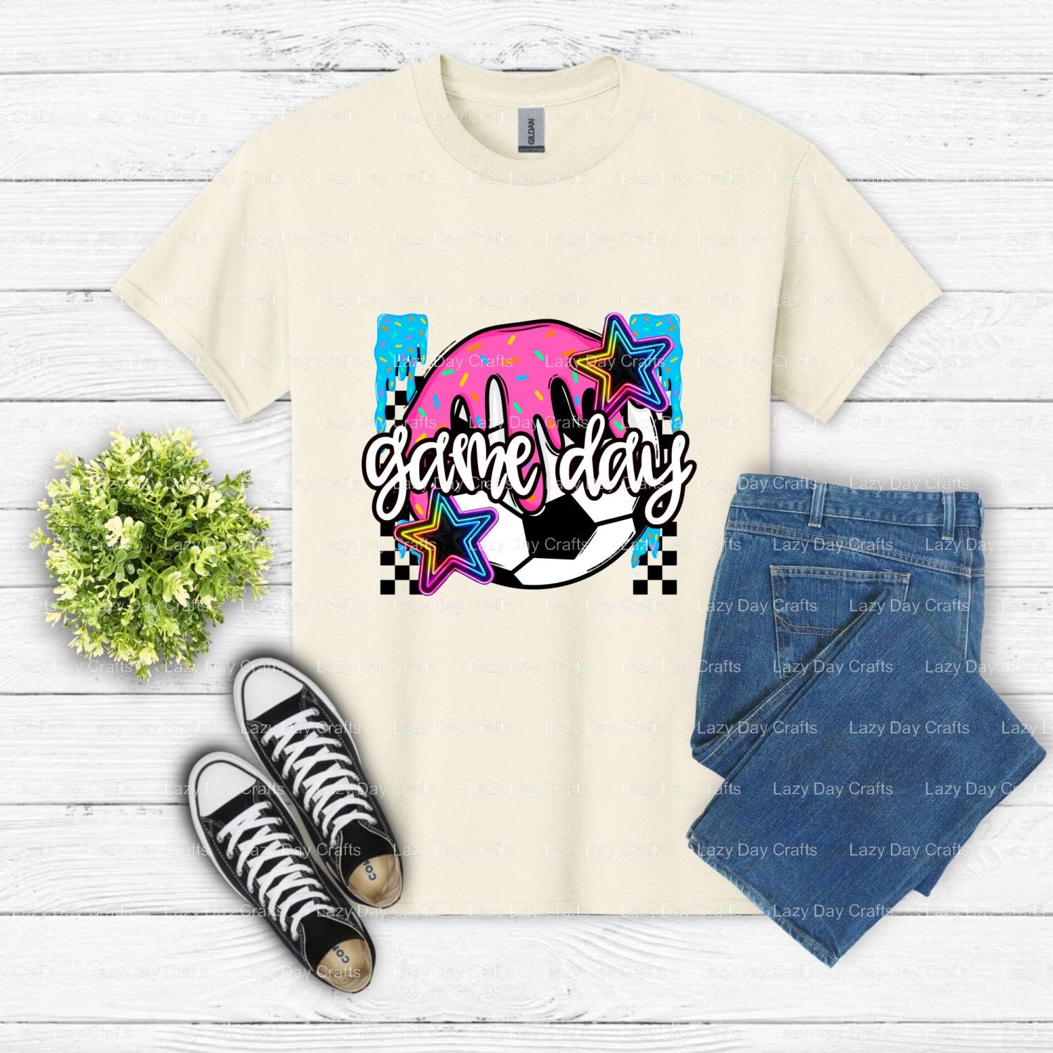 GAME DAY – Soccer DTF Transfer (view 1 of 2) – by Lazy Day Crafts – DTF Transfers – DTF Transfers, Premade DTF