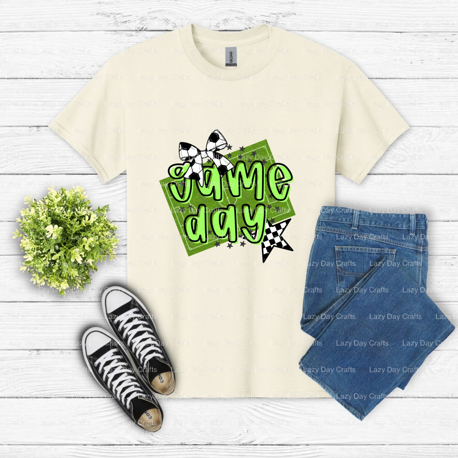 GAME DAY – Soccer DTF Transfer (view 2 of 2) – by Lazy Day Crafts – DTF Transfers – Soccer, DTF Transfers